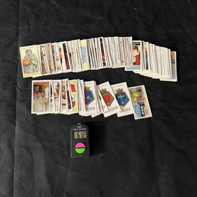Unsearched Vintage British Cigarette Cards and Trading Cards with a Digital Tally Counter