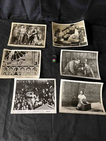 Six Vintage Black and White Movie Stills, Mid-20th Century, including 'The Hunchback of Notre Dame'