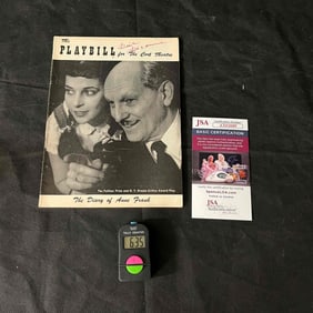 Vintage Theatrical Playbill: The Diary of Anne Frank, The Cort Theatre, JSA Authenticated