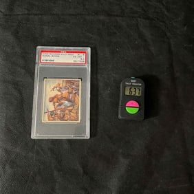 A 1949 Bowman Wild West Daniel Boone #C-8 Trading Card, PSA Graded EX-MT+ 6.5, with a Digital Tally