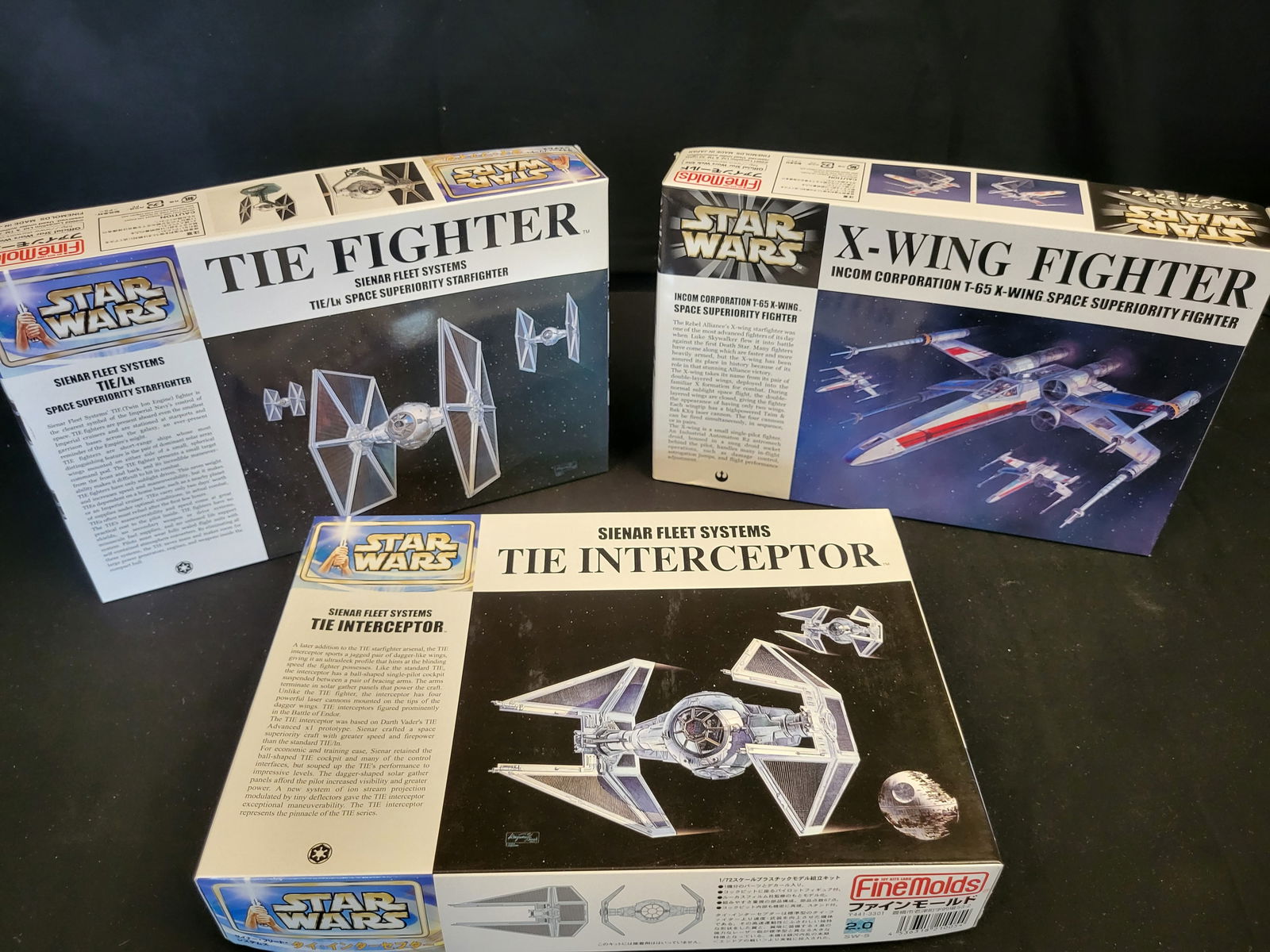 I00318 A Trio of FineMolds Star Wars 1/72 Scale Plastic Model Kits (1 of 4)