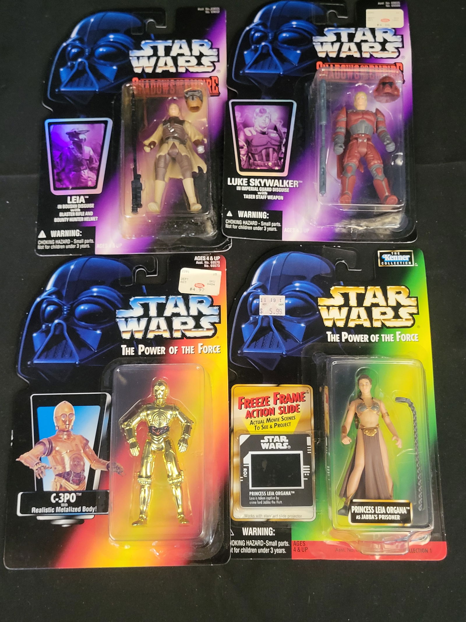 I00319 A Group of Kenner Star Wars The Power of the Force and Shadows of the Empire Action Figures (1 of 3)