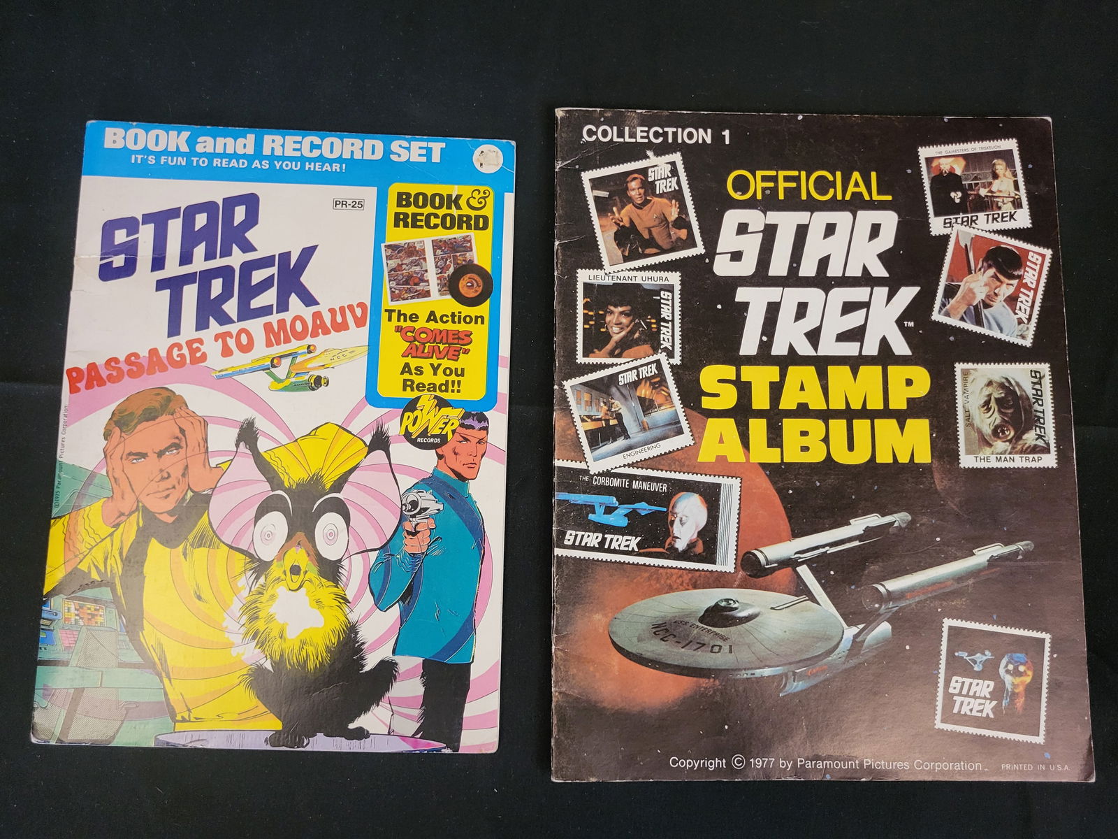 I00361 Two Vintage Star Trek Publications Including Passage to Moauv Book and Record Set and (1 of 3)