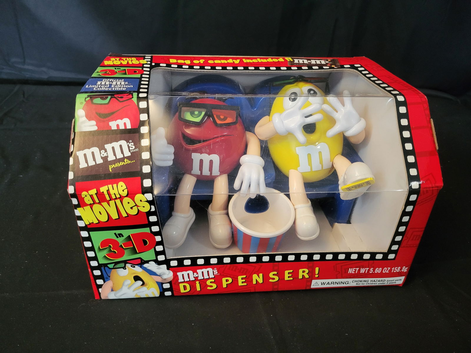 I00036 M&M's At The Movies In 3-D Limited Edition Collectible Candy Dispenser (1 of 3)