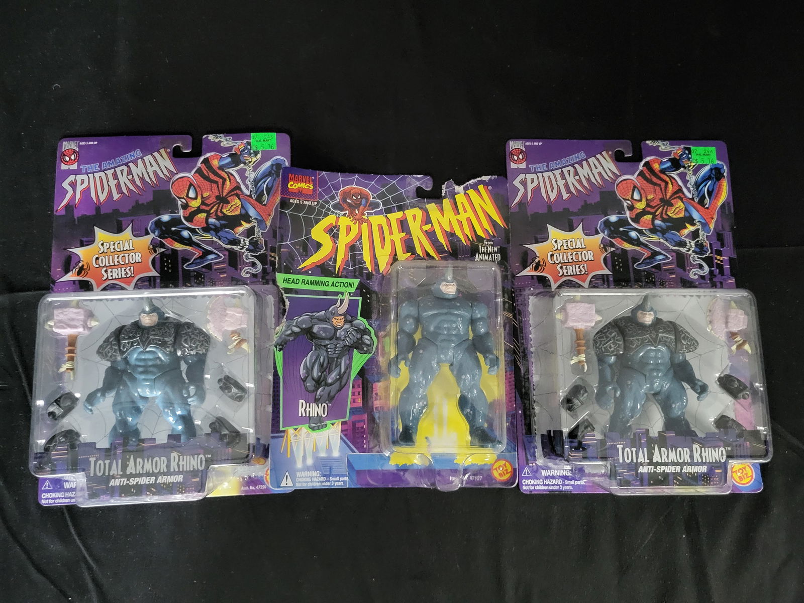 I00313 A Trio of Toy Biz Spider-Man Rhino Action Figures (1 of 2)