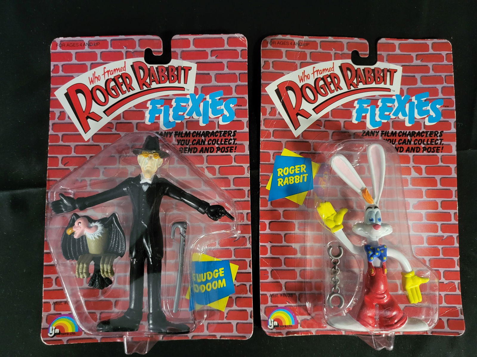 I00551 A Pair of LJN Who Framed Roger Rabbit Flexies Action Figures (1 of 1)