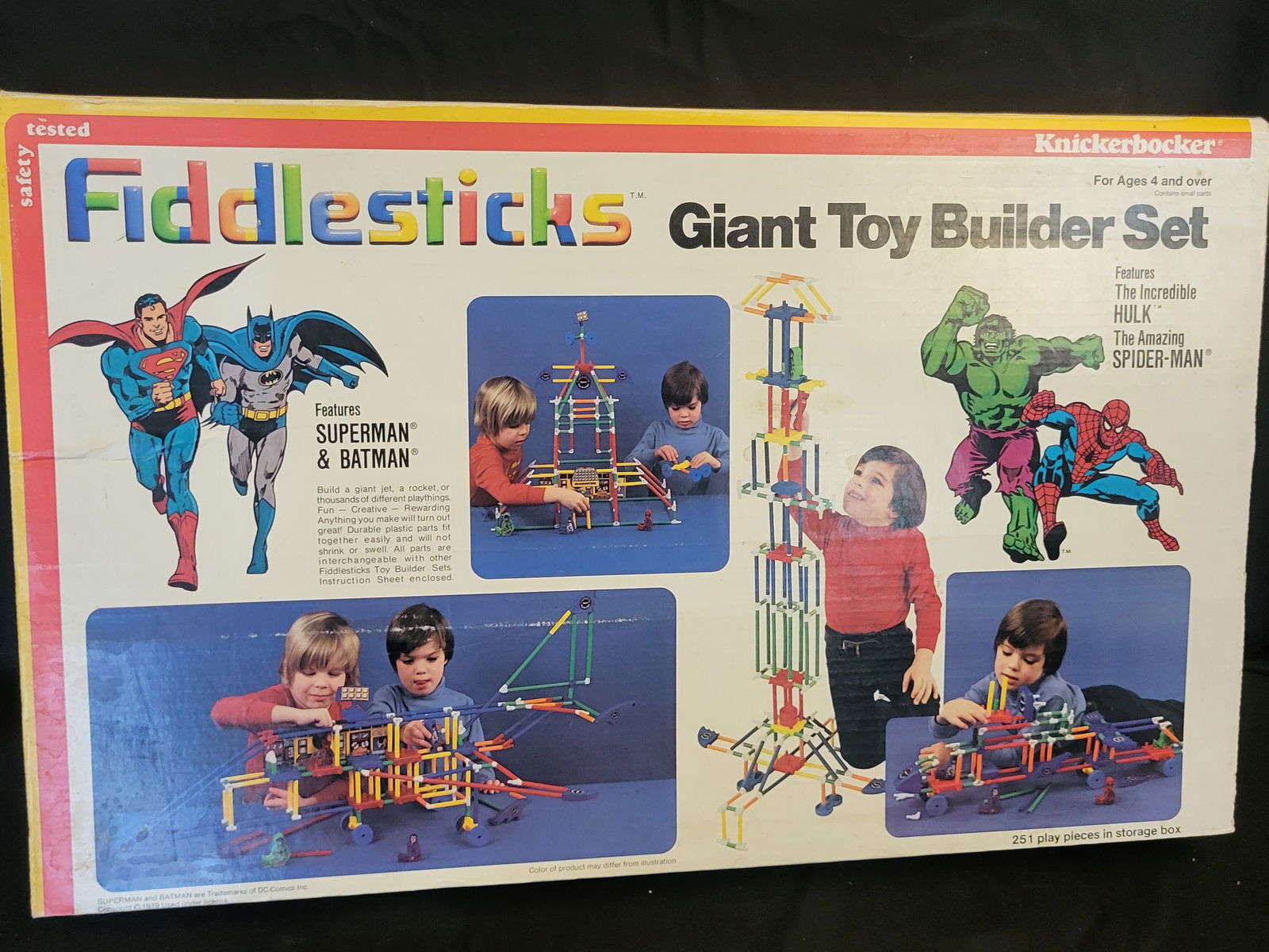 I00338 Knickerbocker Fiddlesticks Giant Toy Builder Set No. 0525 Super Heroes (1 of 6)