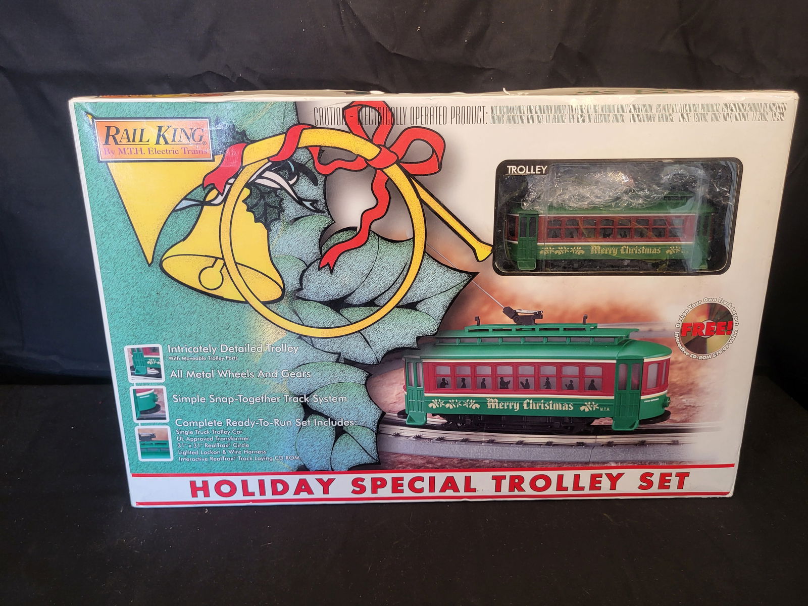 I00540 MTH RailKing O Gauge 30-4028-0 Holiday Special Trolley Set (1 of 3)