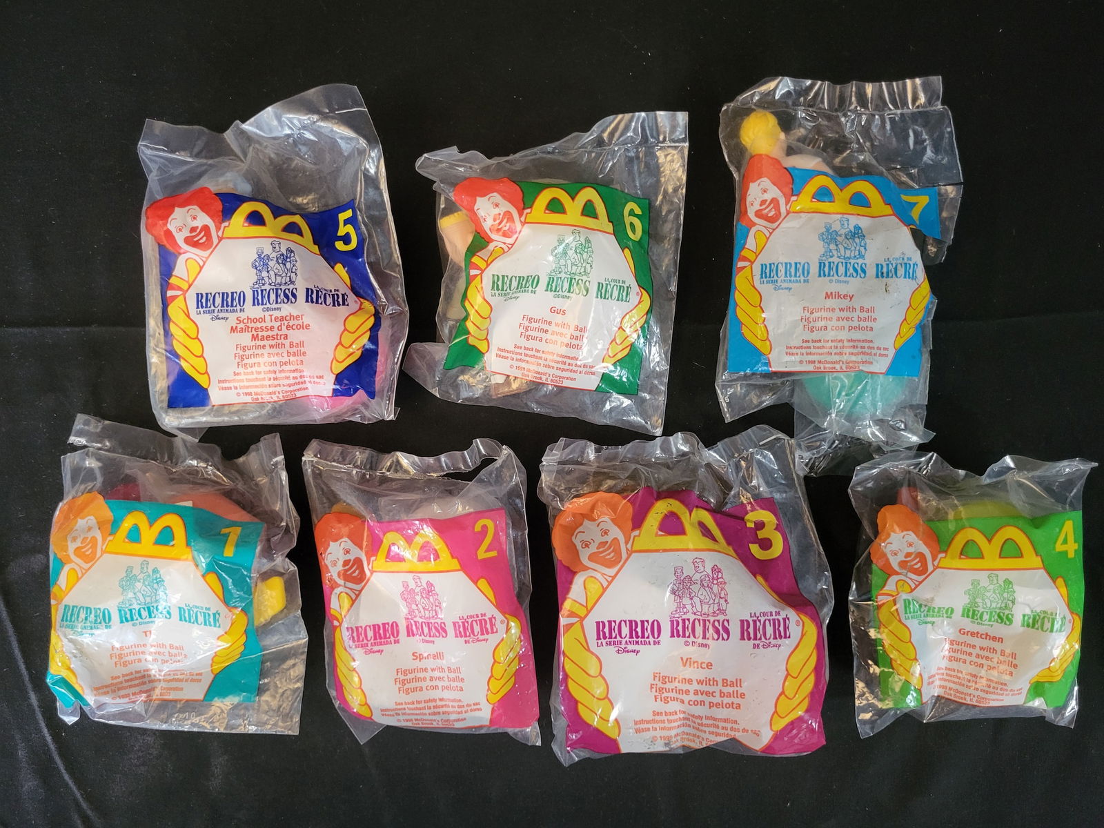 I00137 A Collection of 1998 McDonald's Happy Meal Disney Recess Toys (1 of 2)