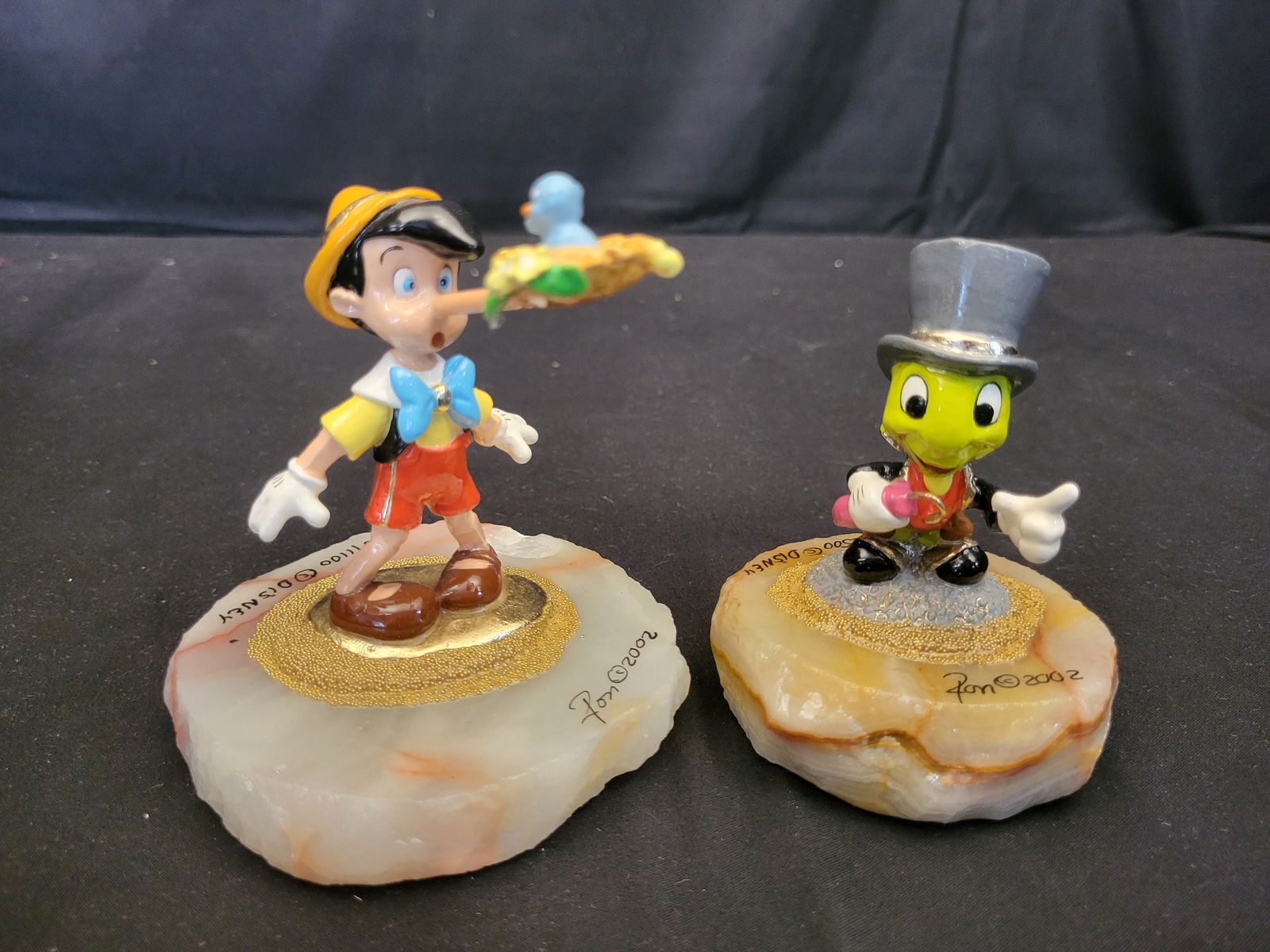 I00403 Two Ron Lee Limited Edition Disney Pinocchio and Jiminy Cricket Figurines (1 of 3)
