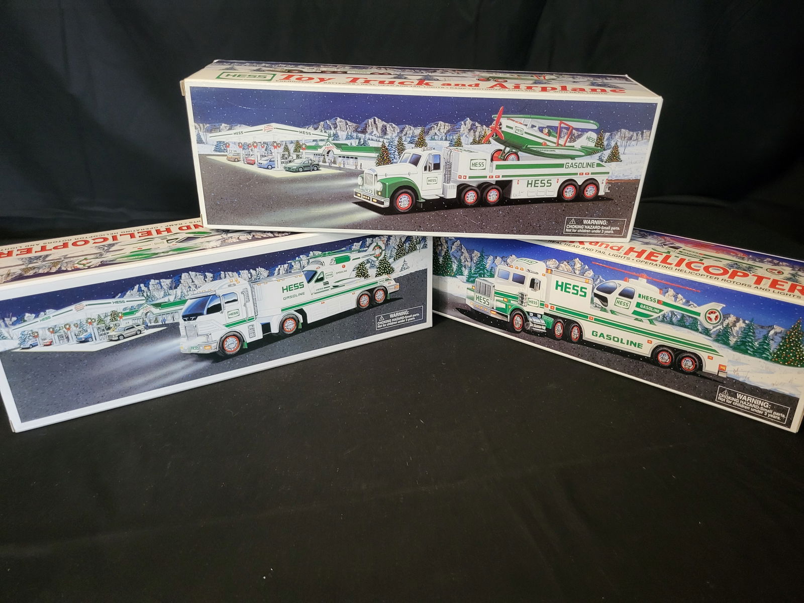 I00094 A Trio of Hess Toy Truck Vehicle Sets including 2002 Toy Truck and Airplane (1 of 4)