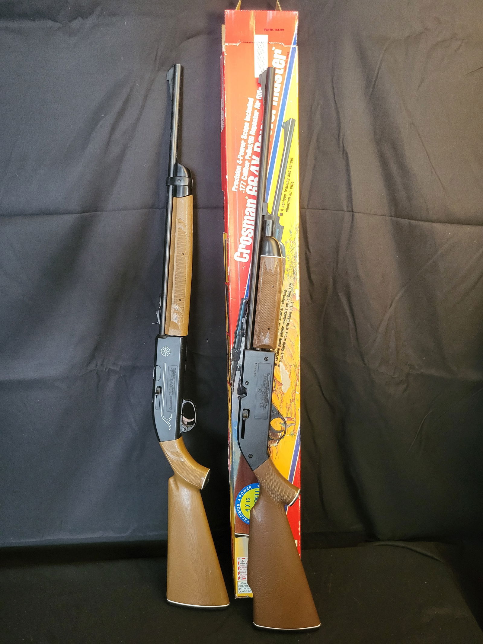 I00208 A Pair of Crosman .177 Caliber Air Rifles including Powermaster 66 and 2100 Classic Models (1 of 2)