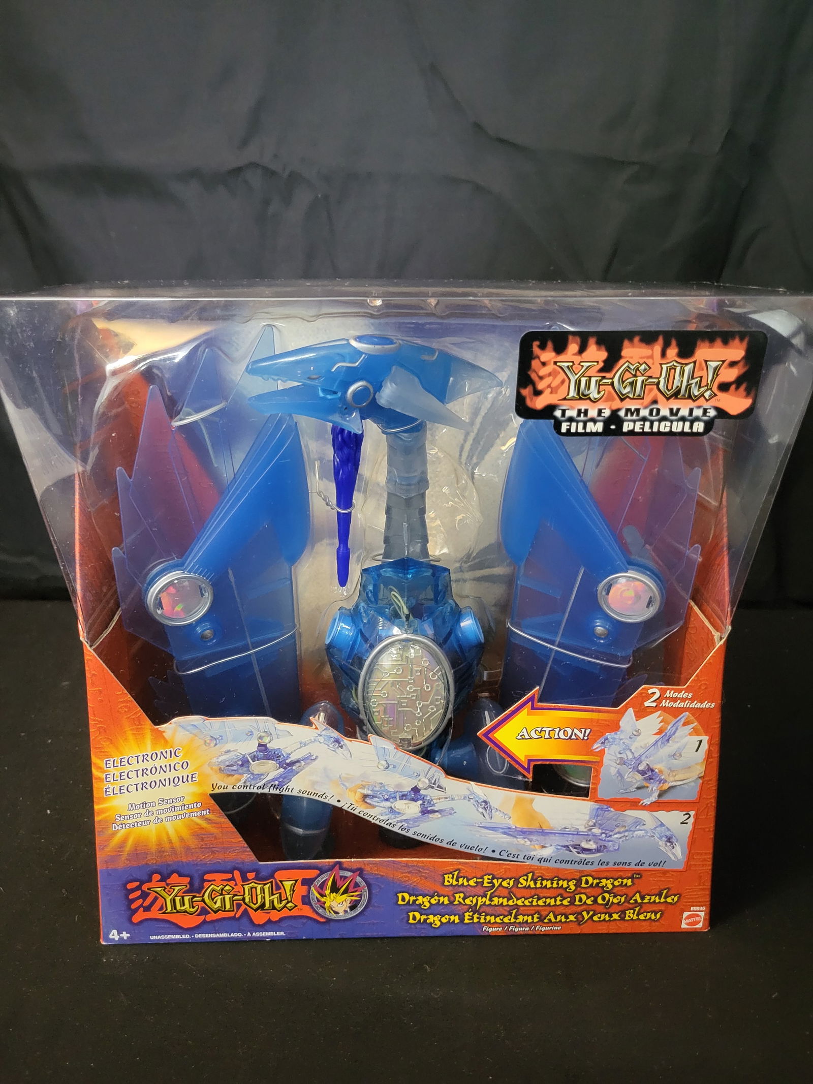 I00085 2004 Mattel Yu-Gi-Oh! The Movie Electronic Blue-Eyes Shining Dragon Action Figure (1 of 2)