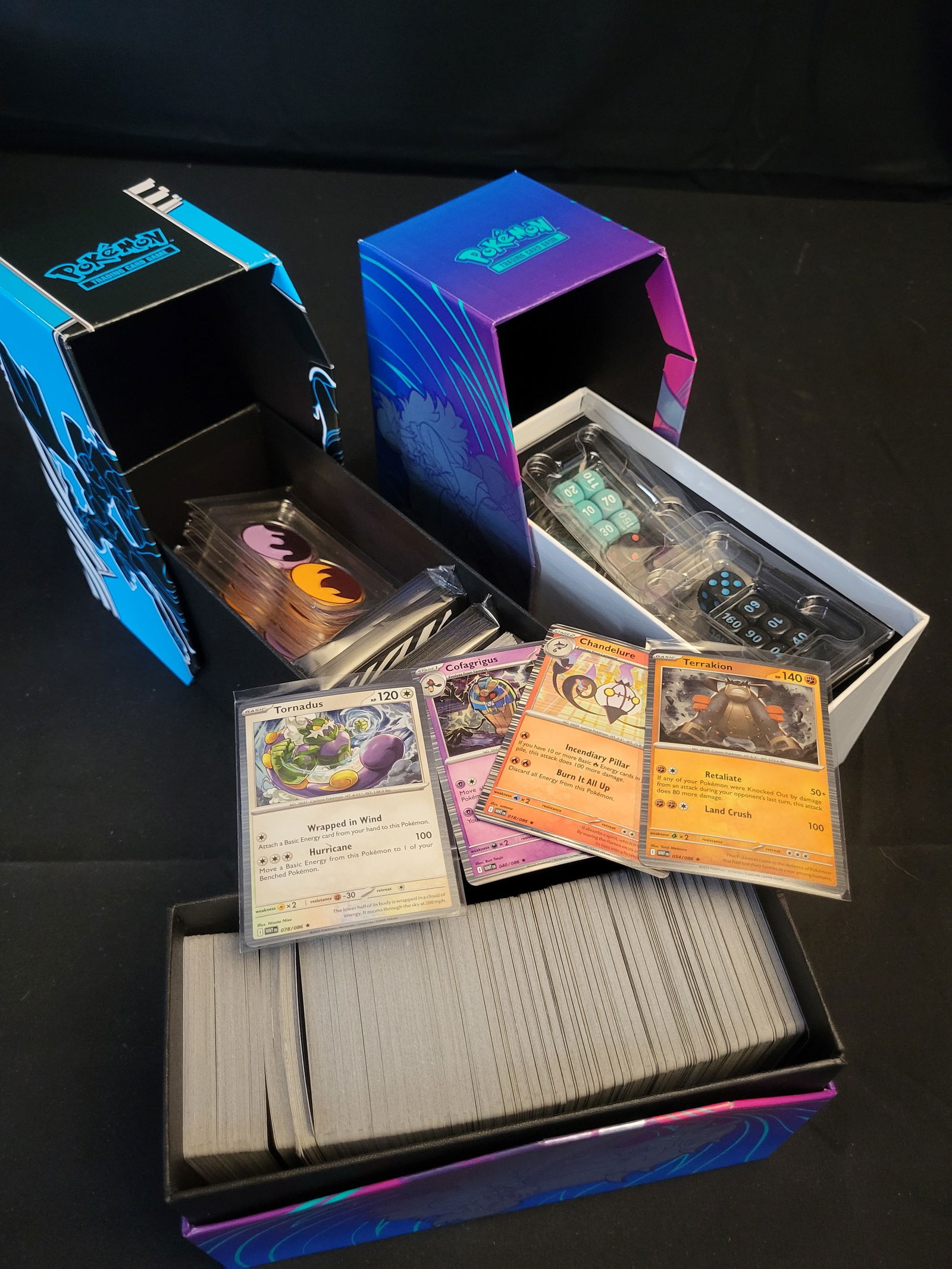 I00245 A Collection of Pok?©mon TCG Mega Evolution-Phantasmal Flames Elite Trainer Boxes and (1 of 2)