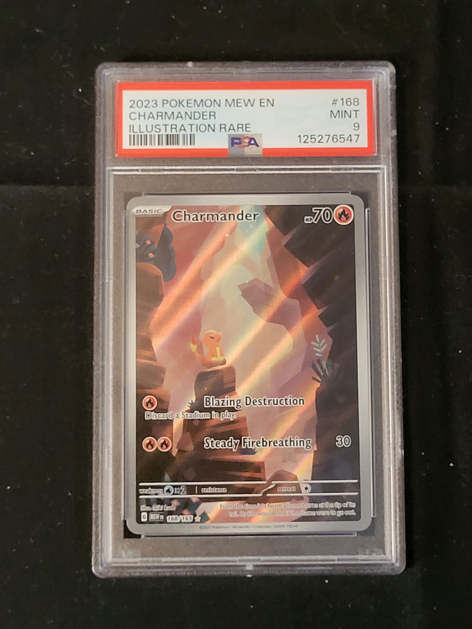 I00101 2023 Pokemon Mew En-151 Charmander Illustration Rare 168/165 PSA 9 Mint (1 of 2)