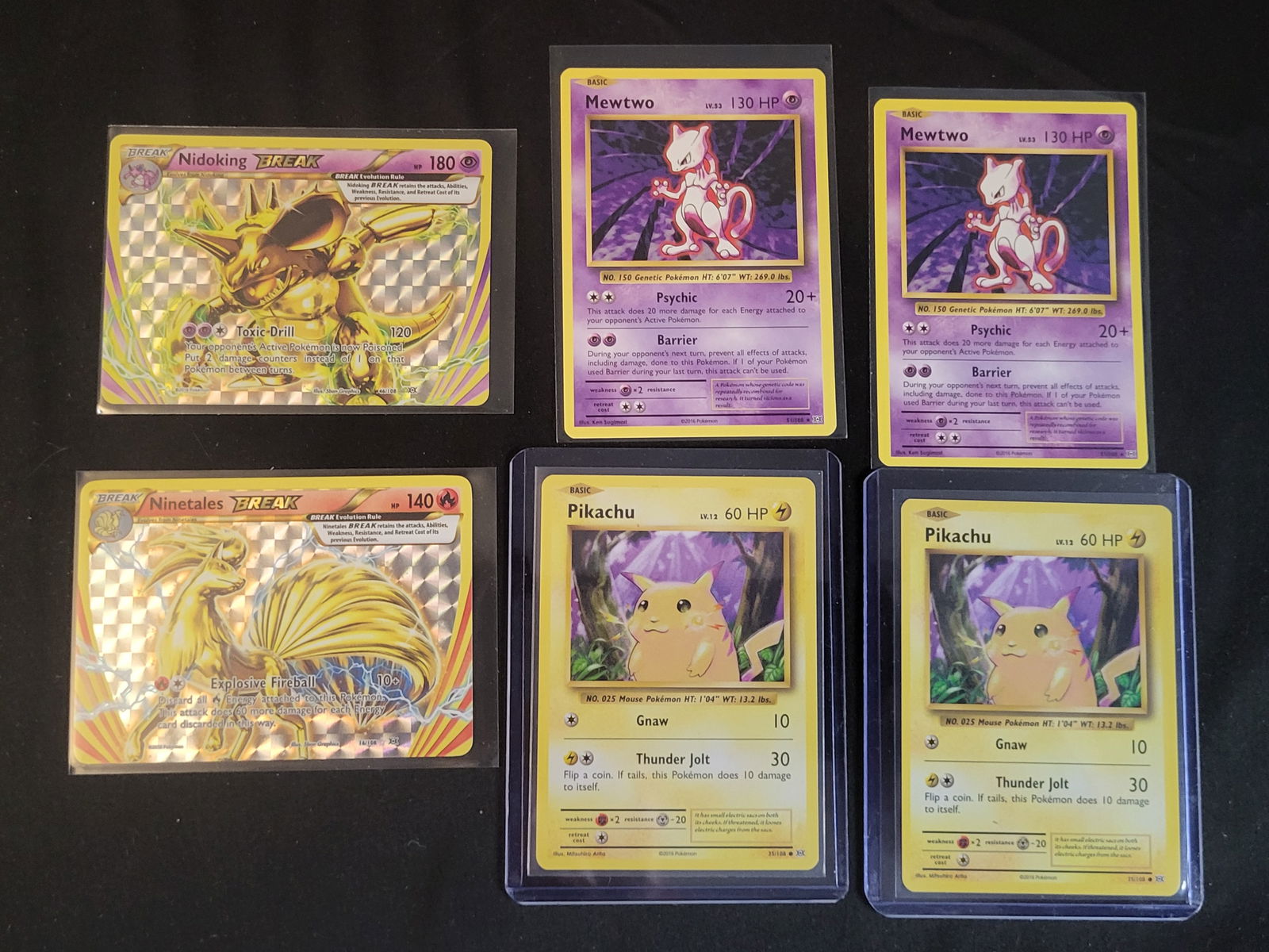 I00103 A Collection of Pokemon XY Evolutions Trading Cards including Mewtwo and BREAK Cards (1 of 3)