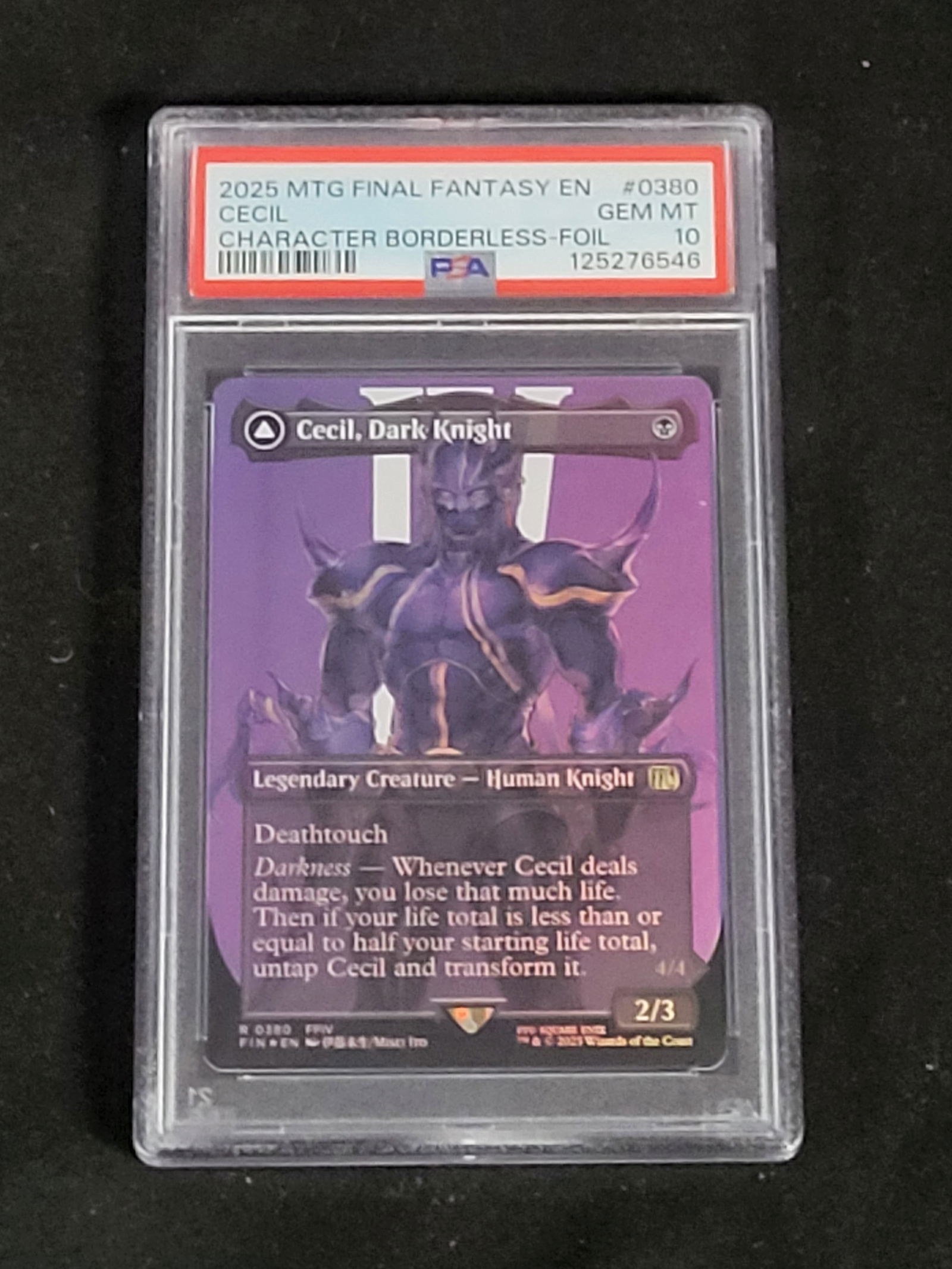I00163 Cecil, Dark Knight (Borderless) (Surge Foil) - FINAL FANTASY PSA 10 (1 of 2)