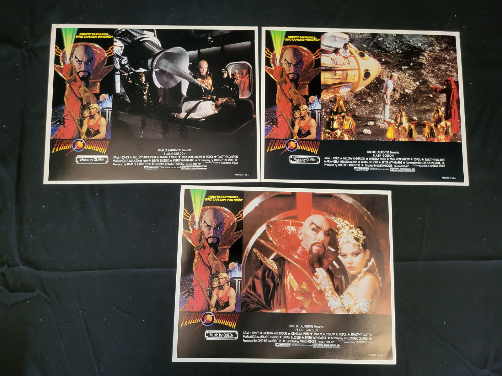 I00358 A Trio of Flash Gordon (1980) Original US Movie Lobby Cards (1 of 1)