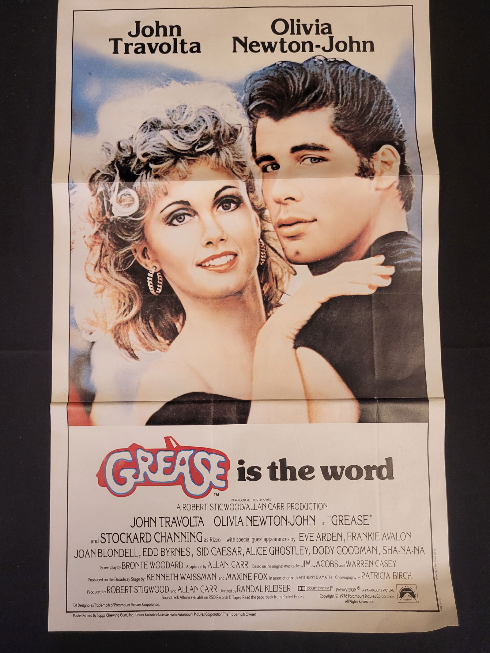I00352 Grease 1981 Promotional Movie Poster by Topps Chewing Gum (1 of 3)