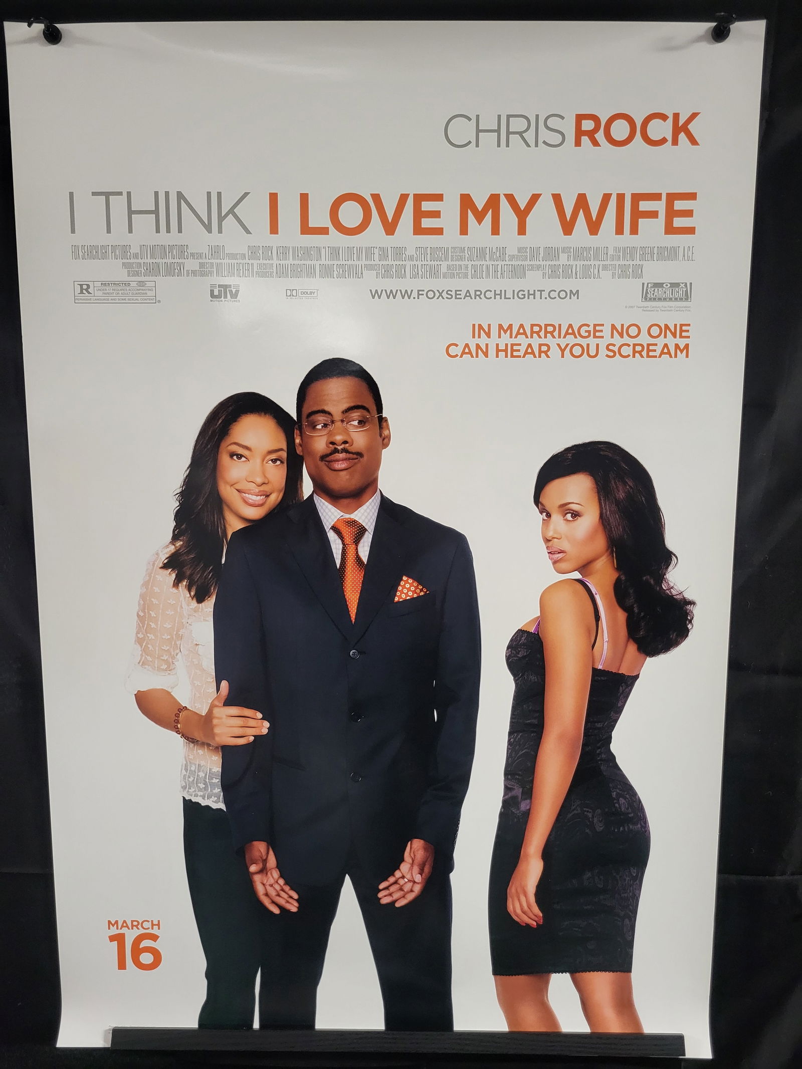 I00506 Original Theatrical Movie Poster for I Think I Love My Wife 2007: BID PER WHAT YOU SEE IN THE PHOTO, NOT THE AI GENERATED TITLES AND DESCRIPTIONS! An original theatrical movie poster for the 2007 romantic comedy I Think I Love My Wife, directed by and starring Chris