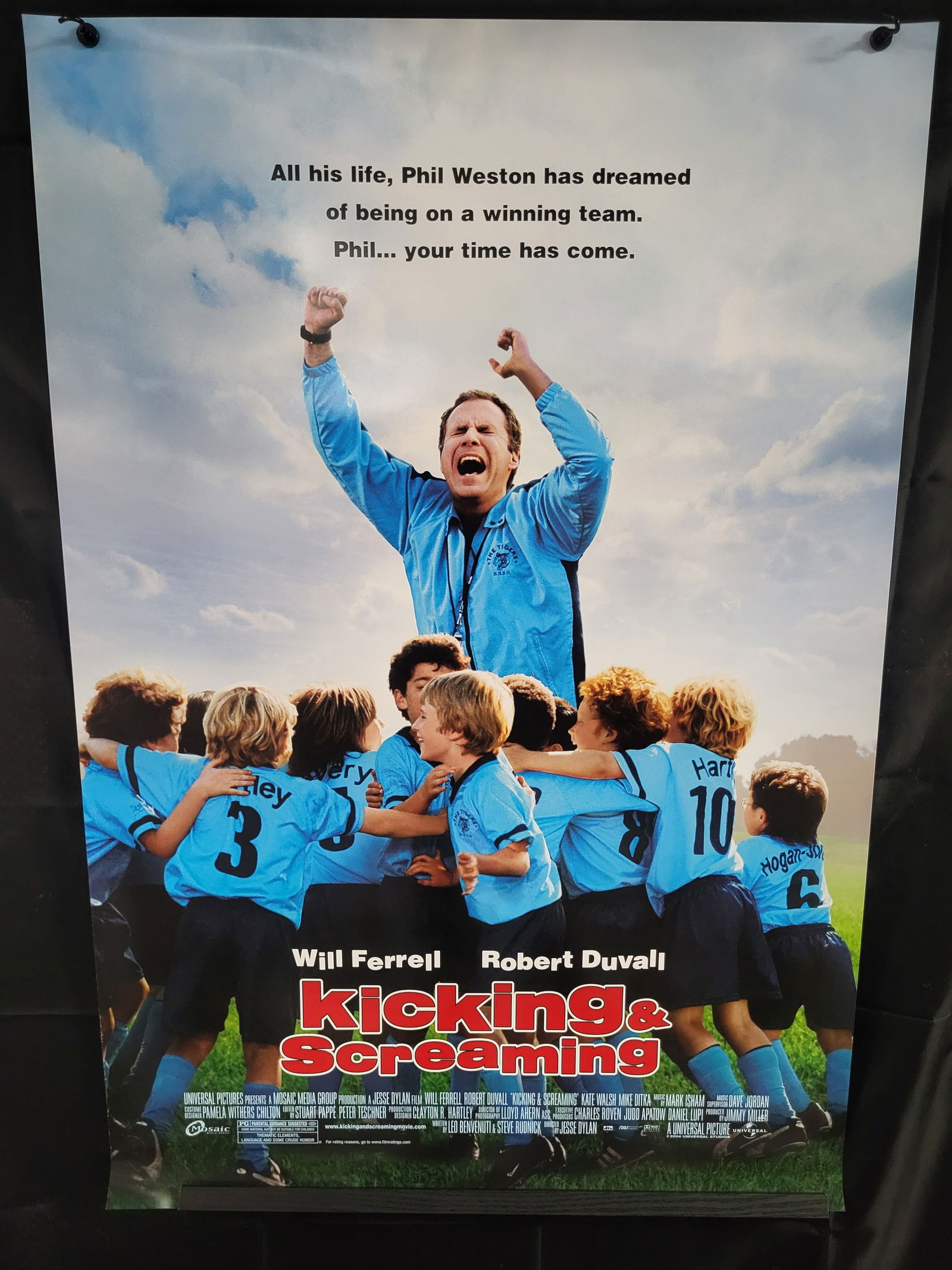 I00484 Kicking & Screaming (2005) Original Promotional Movie Poster: BID PER WHAT YOU SEE IN THE PHOTO, NOT THE AI GENERATED TITLES AND DESCRIPTIONS! An original promotional movie poster for the 2005 film Kicking & Screaming starring Will Ferrell and Robert Duvall. The