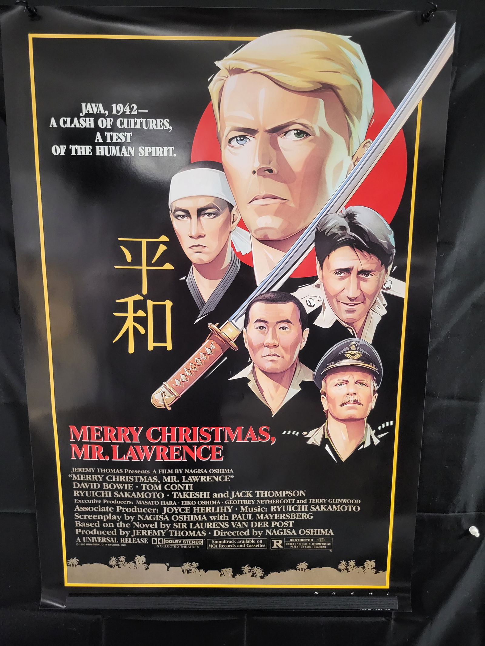I00511 Merry Christmas, Mr. Lawrence (1983) Original Theatrical Movie Poster: BID PER WHAT YOU SEE IN THE PHOTO, NOT THE AI GENERATED TITLES AND DESCRIPTIONS! An original theatrical movie poster for the 1983 motion picture Merry Christmas, Mr. Lawrence, directed by Nagisa Oshim