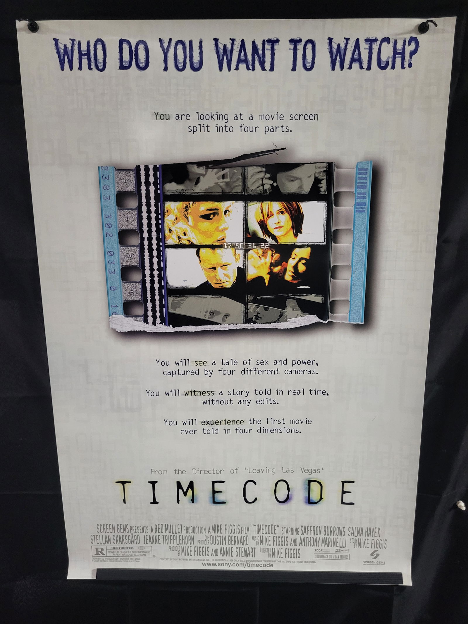 I00490 Timecode (2000) Original Promotional Movie Poster (1 of 1)