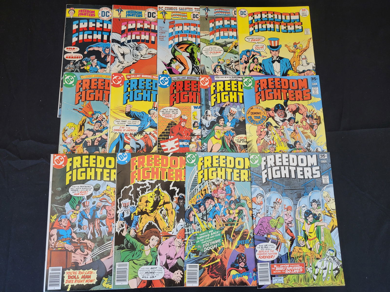 A Collection of DC Comics Freedom Fighters Bronze Age Comic Books (1 of 2)