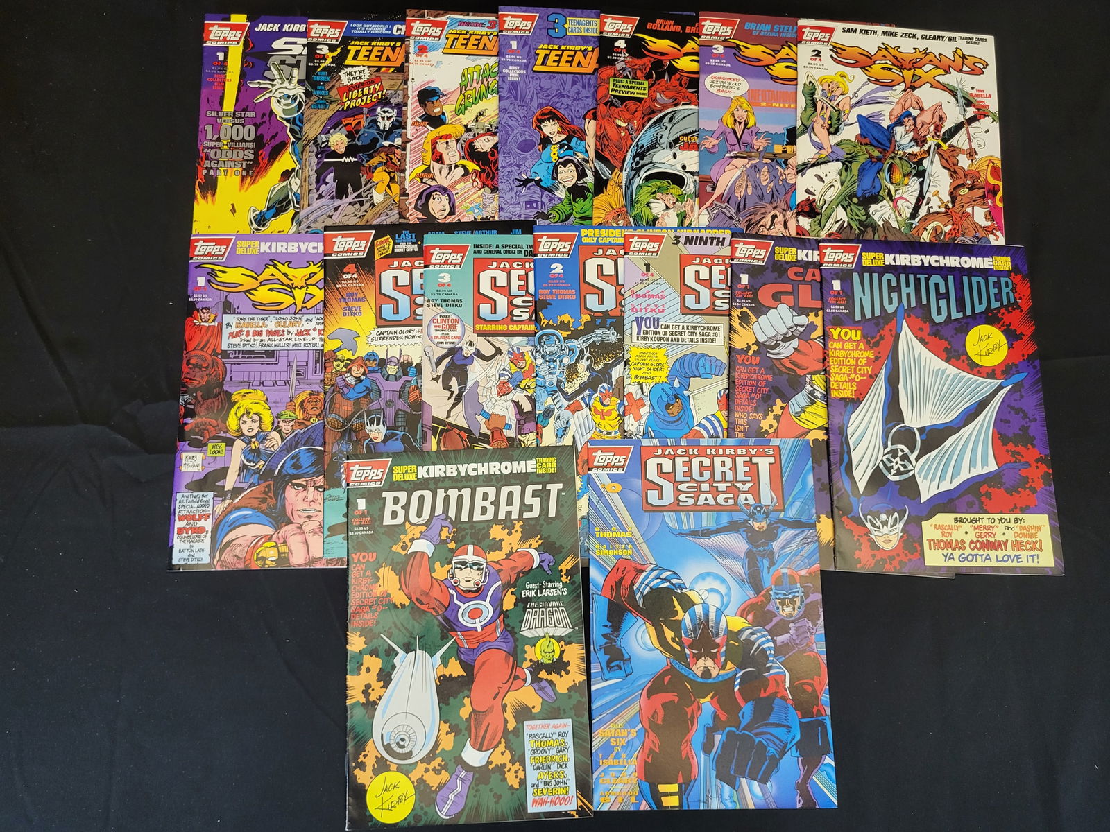 A Collection of Topps Comics Jack Kirby's Secret City Saga Comic Books (1 of 2)