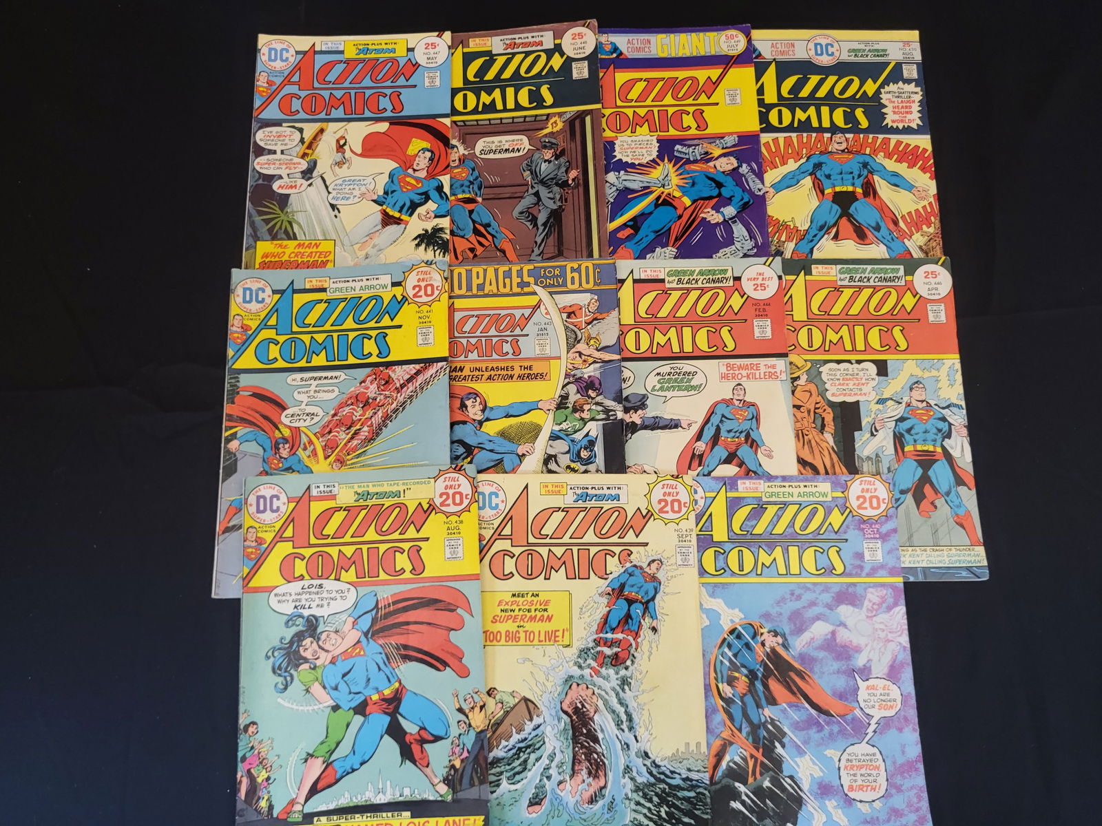 A Group of DC Action Comics Featuring Superman Bronze Age Issues (1 of 2)