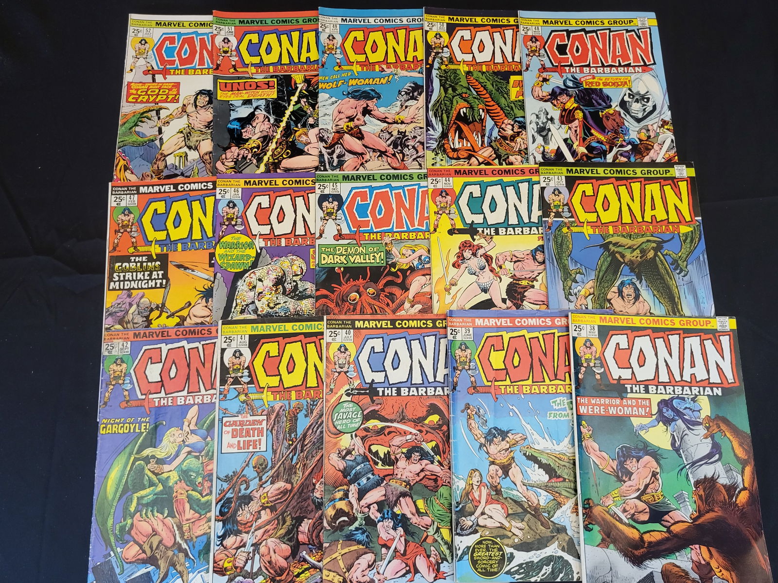 A Group of Conan the Barbarian Comic Books Marvel Comics Group Bronze Age (1 of 1)
