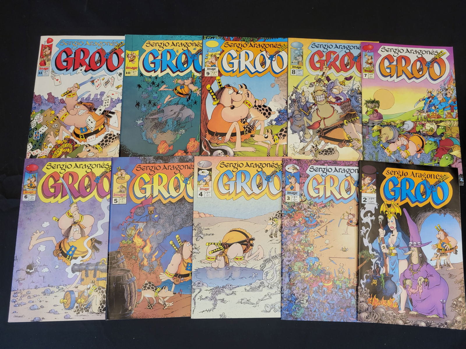 A Collection of Sergio Aragon?©s' Groo Comic Books, Image Comics: BID PER WHAT YOU SEE IN THE PHOTO, NOT THE AI GENERATED TITLES AND DESCRIPTIONS! A collection of Sergio Aragon?©s' Groo comic books published by Image Comics. This group includes issue numbers 2, 3,