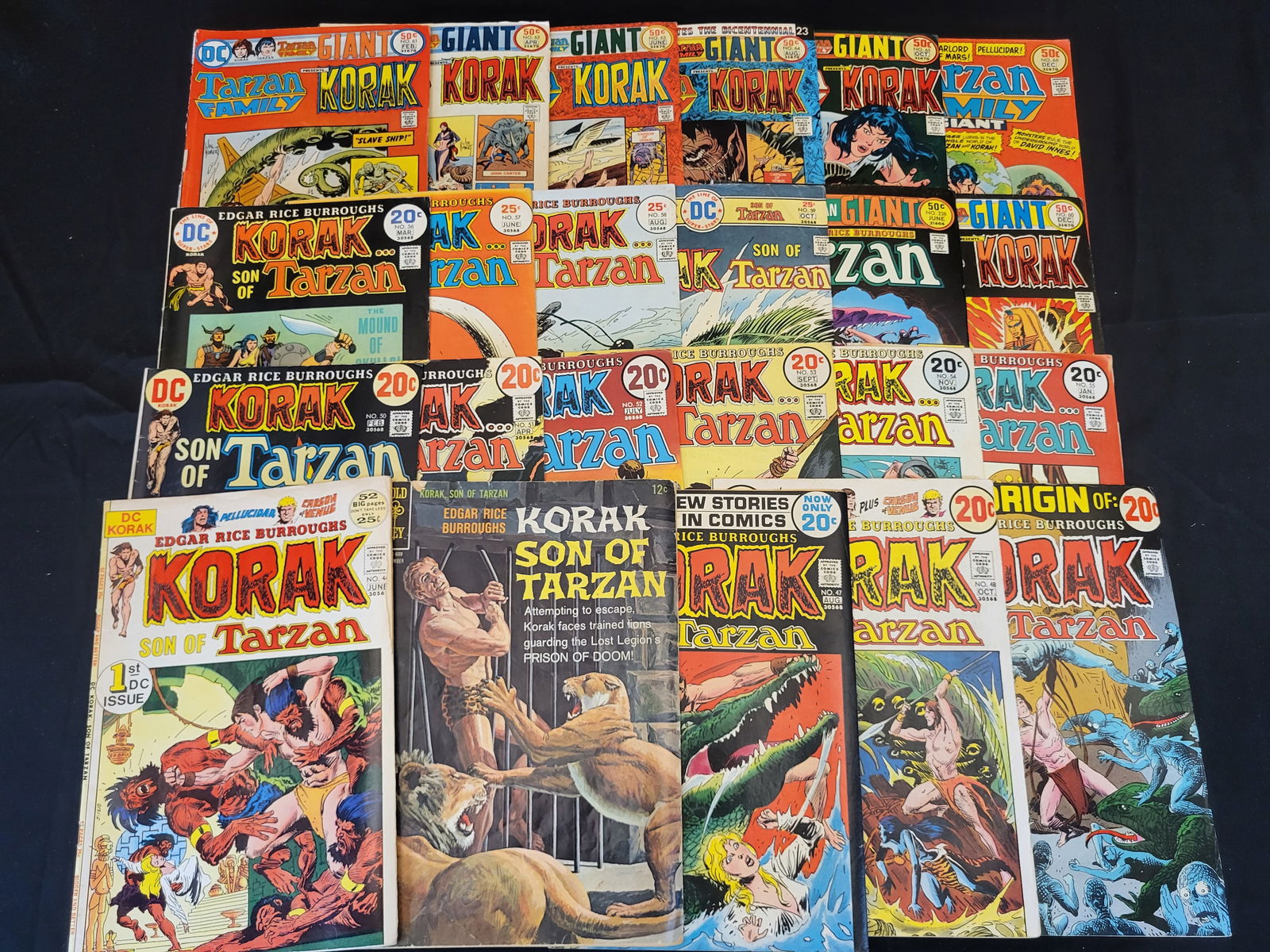A Collection of Edgar Rice Burroughs Korak Son of Tarzan and Tarzan Family Comic Books (1 of 2)