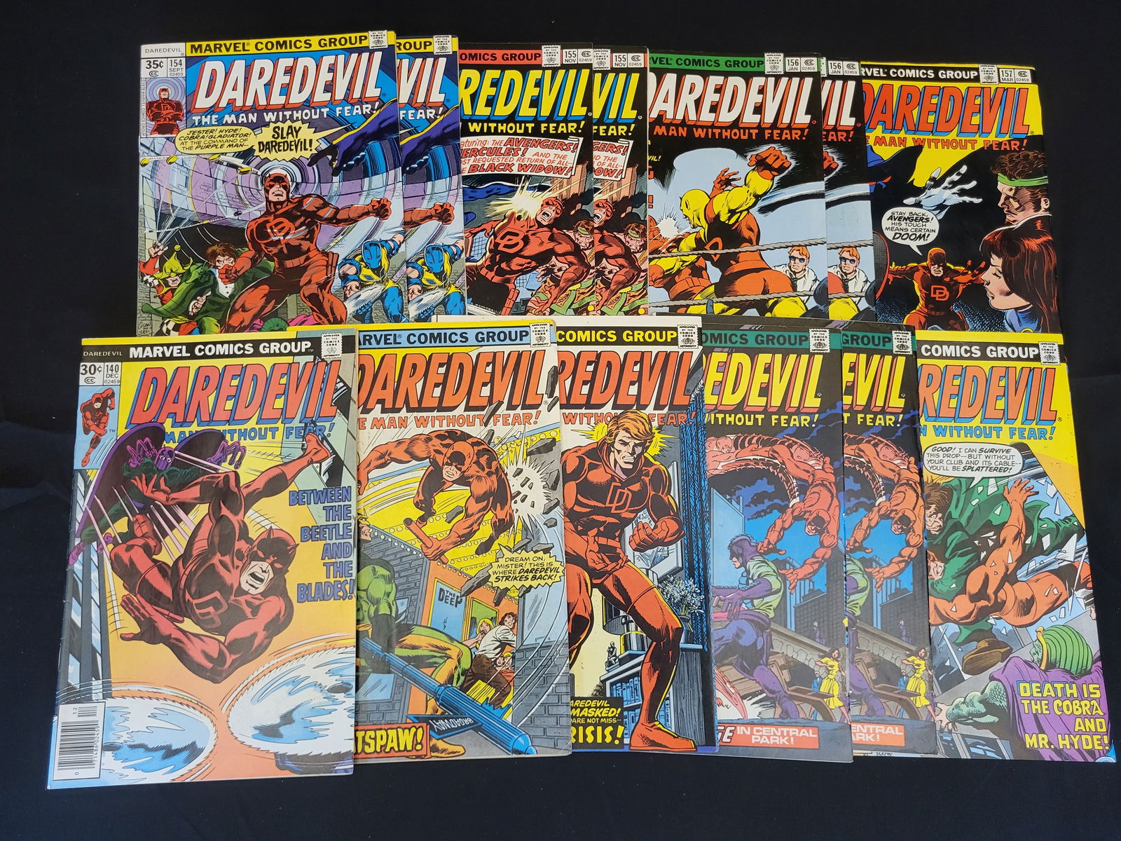 A Group of Marvel Comics Daredevil Bronze Age Comic Books (1 of 1)