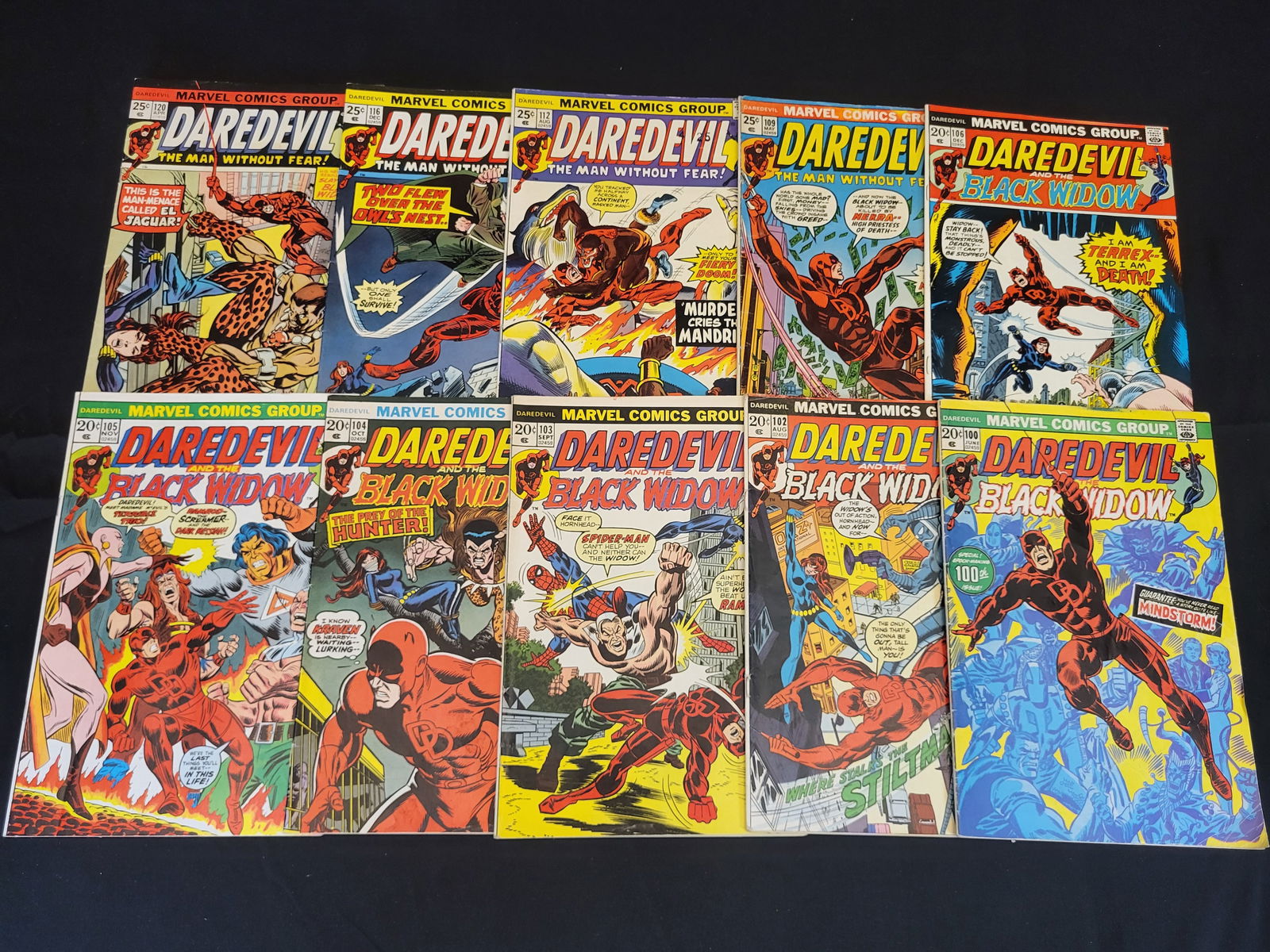 A Collection of Marvel Comics Group Daredevil Bronze Age Comic Books (1 of 2)