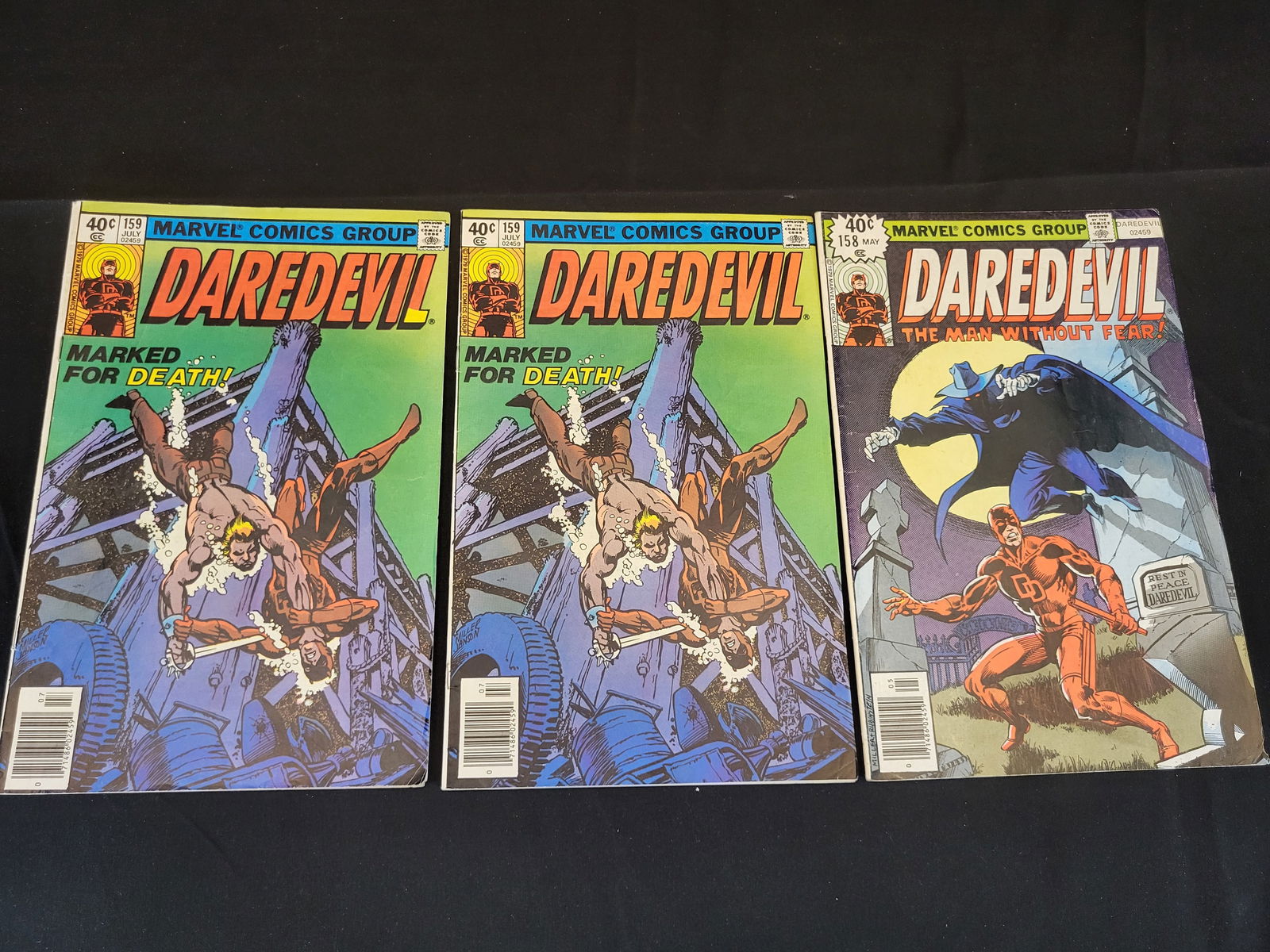 A Trio of Marvel Comics Daredevil Issues No. 158 and No. 159 (1 of 2)