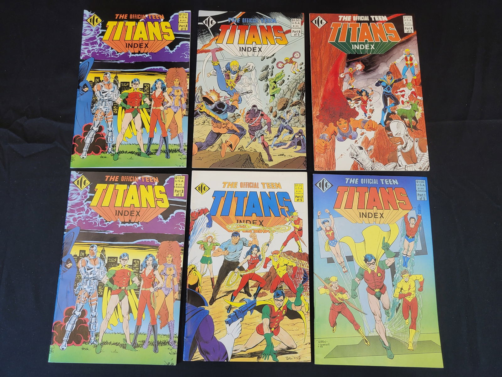 A Group of The Official Teen Titans Index Comic Books (1 of 2)