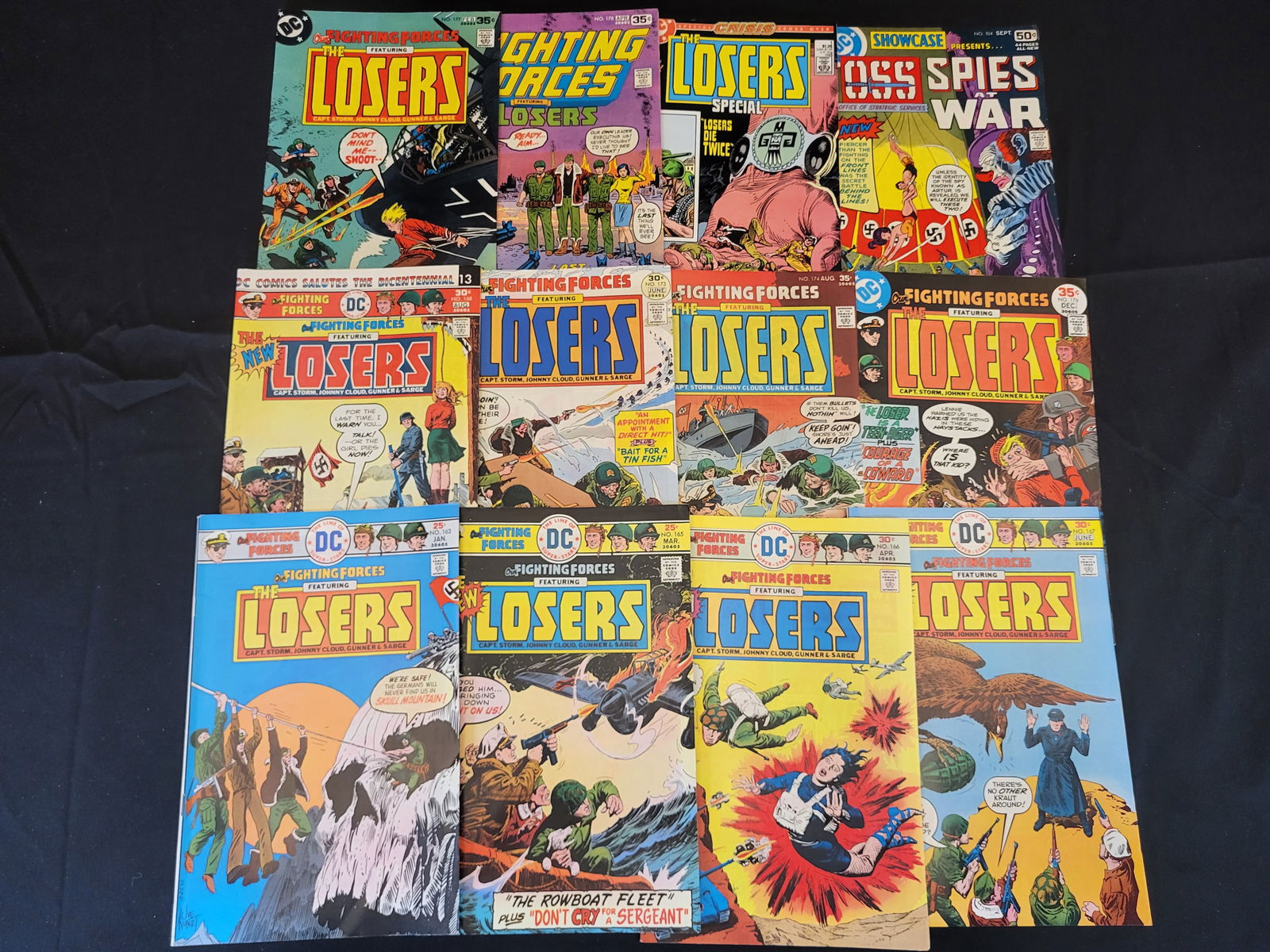 A Collection of DC Bronze Age War Comics Featuring Our Fighting Forces and The Losers: BID PER WHAT YOU SEE IN THE PHOTO, NOT THE AI GENERATED TITLES AND DESCRIPTIONS! A collection of DC Comics Bronze Age war-themed publications, primarily from the Our Fighting Forces series featuring T