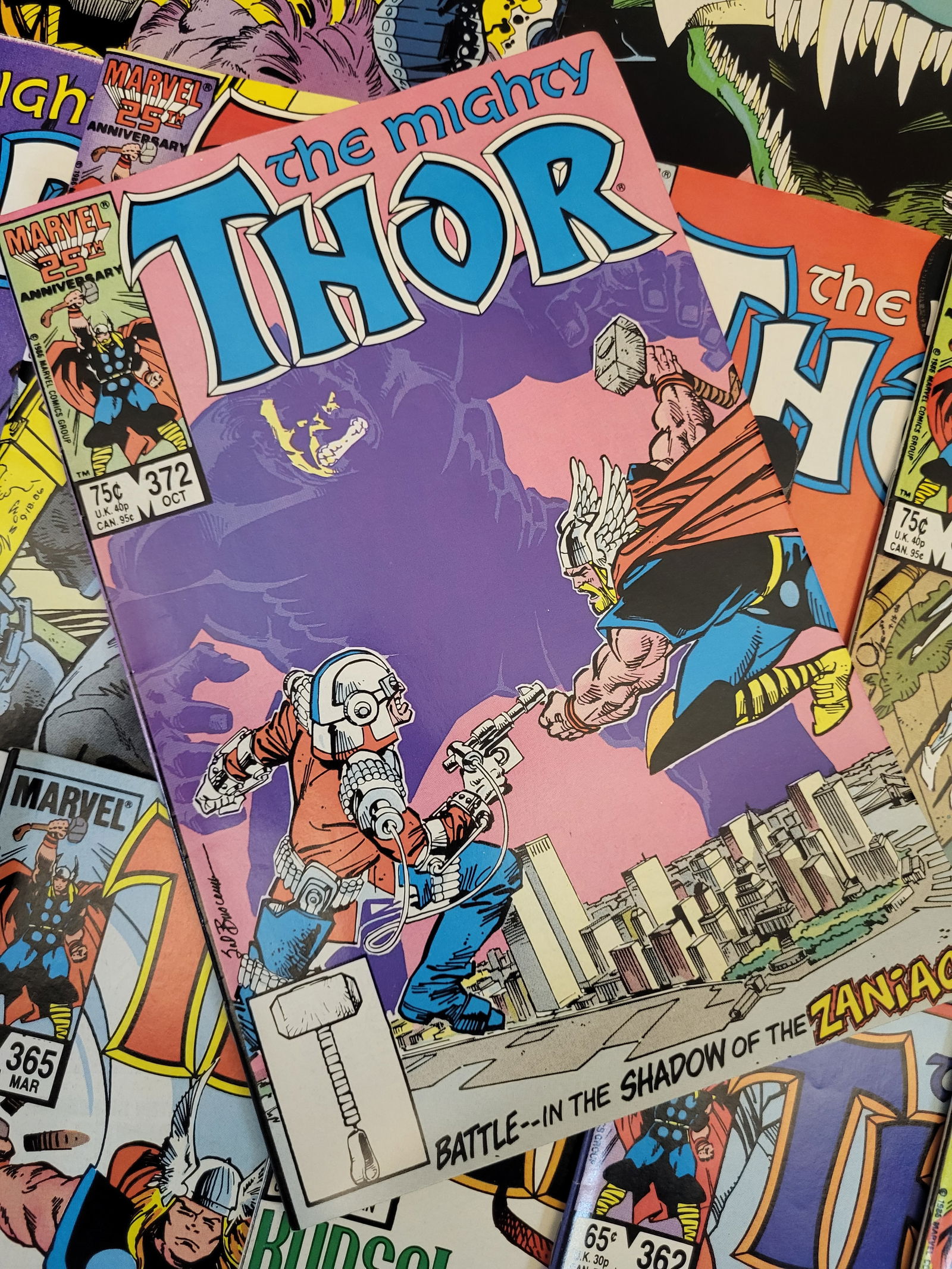 A Collection of Marvel Comics The Mighty Thor Featuring Issue 372 First Appearance of the Time (1 of 3)