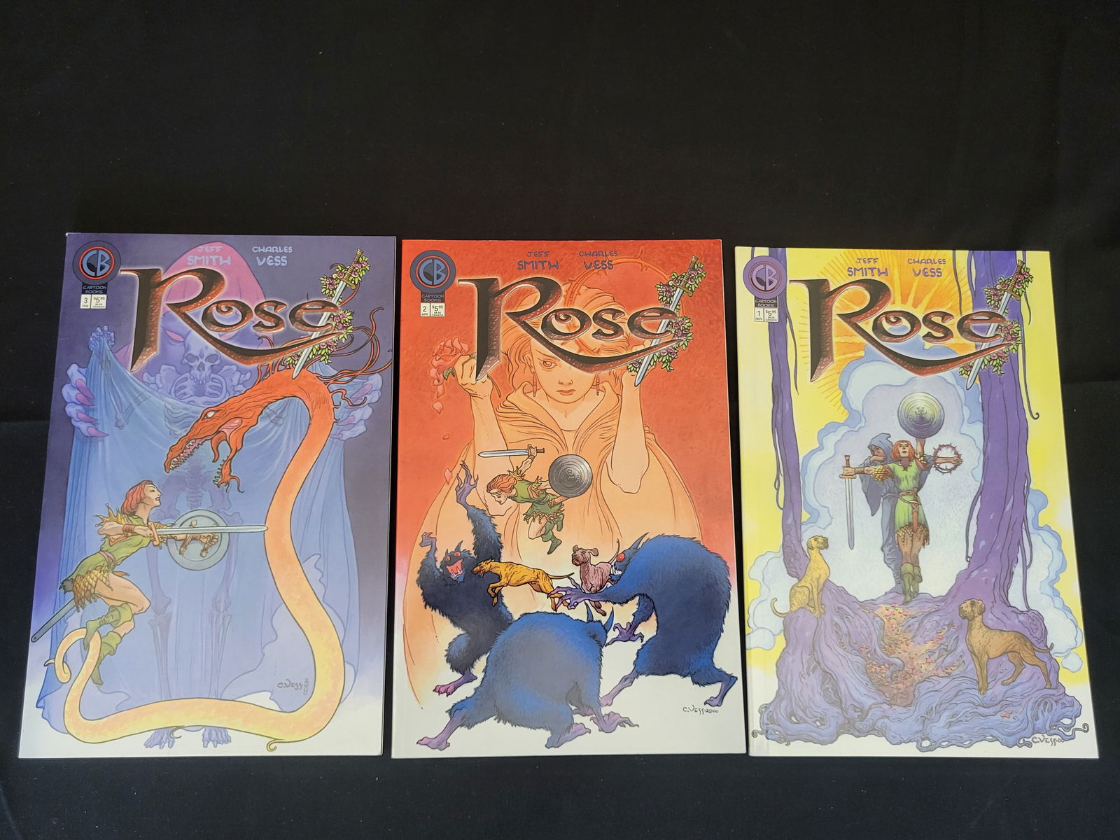 A Trio of Rose Comic Books by Jeff Smith and Charles Vess Cartoon Books (1 of 2)