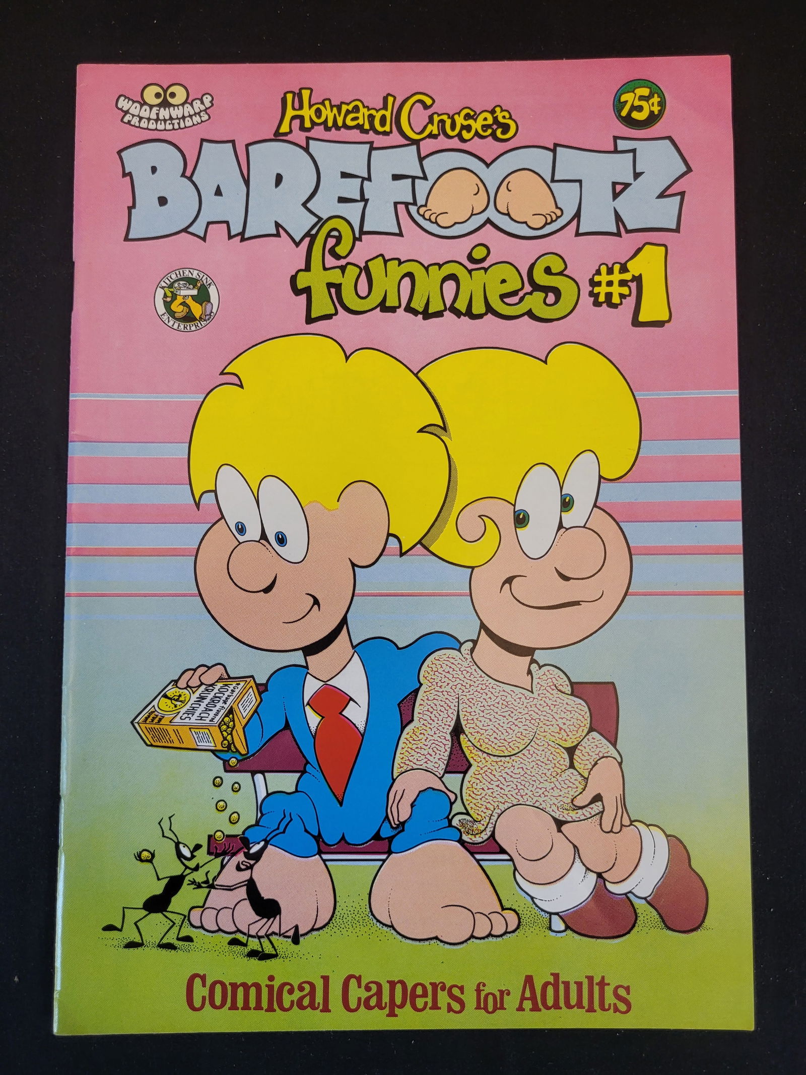 Barefootz Funnies #1 Howard Cruse Kitchen Sink Enterprises 1975: BID PER WHAT YOU SEE IN THE PHOTO, NOT THE AI GENERATED TITLES AND DESCRIPTIONS! This lot features a first printing of Barefootz Funnies #1, an underground comic book written and illustrated by Howard