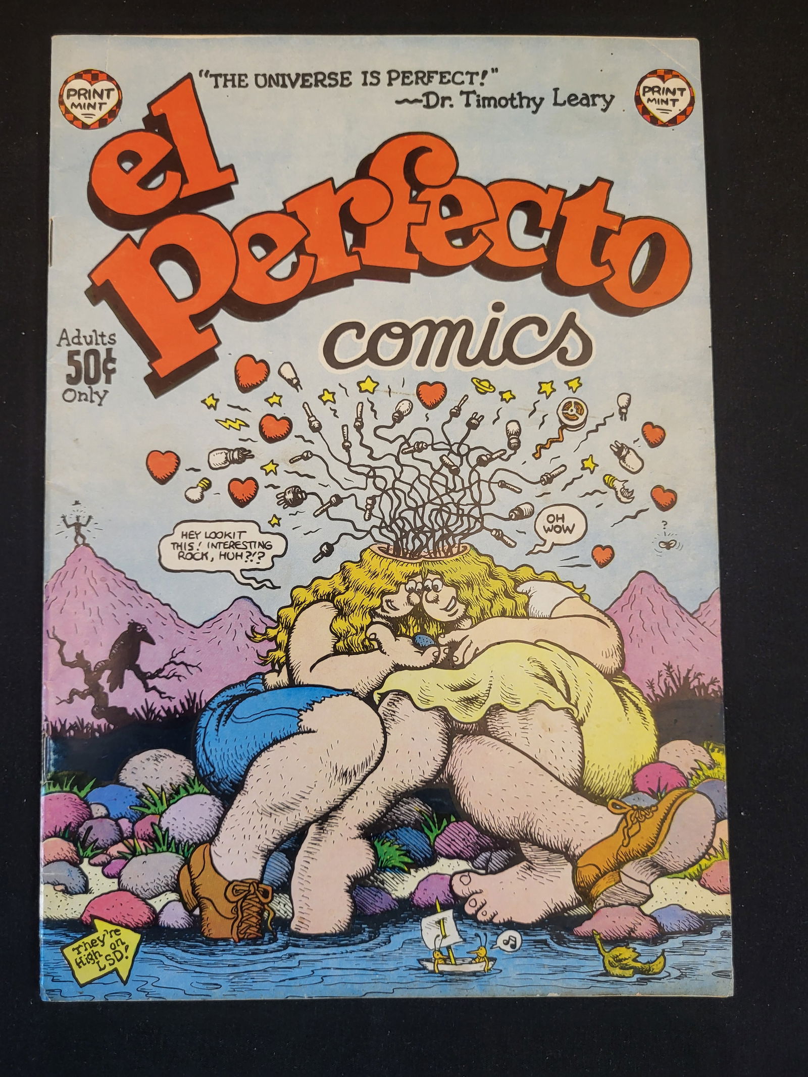 El Perfecto Comics Number 1 Print Mint 1973 Second Printing: BID PER WHAT YOU SEE IN THE PHOTO, NOT THE AI GENERATED TITLES AND DESCRIPTIONS! El Perfecto Comics number 1, an underground comic book published by Print Mint in 1973. This second printing features c