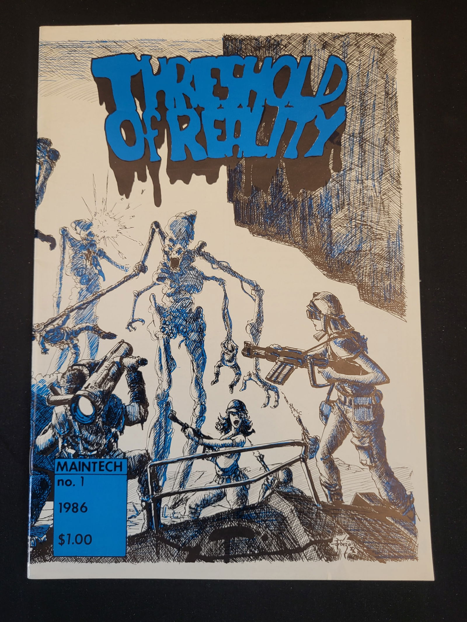 Threshold of Reality No. 1 Maintech 1986: BID PER WHAT YOU SEE IN THE PHOTO, NOT THE AI GENERATED TITLES AND DESCRIPTIONS! Threshold of Reality no. 1 is a science fiction comic book published by Maintech in 1986. The front and back covers fea