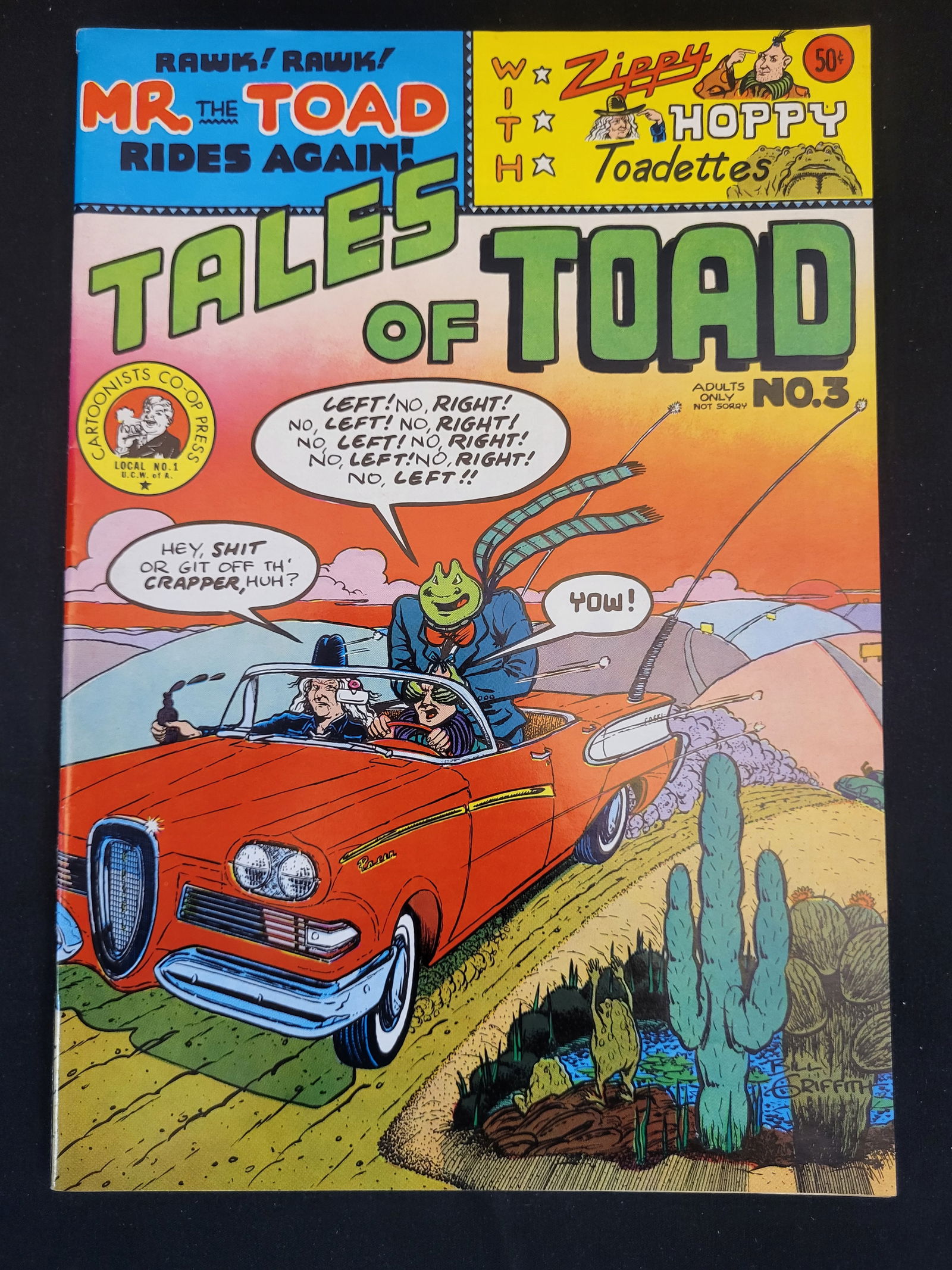 Tales of Toad No. 3 by Bill Griffith, Cartoonists Co-op Press: BID PER WHAT YOU SEE IN THE PHOTO, NOT THE AI GENERATED TITLES AND DESCRIPTIONS! An underground comic book titled Tales of Toad No. 3, featuring the work of artist Bill Griffith, the creator of Zippy