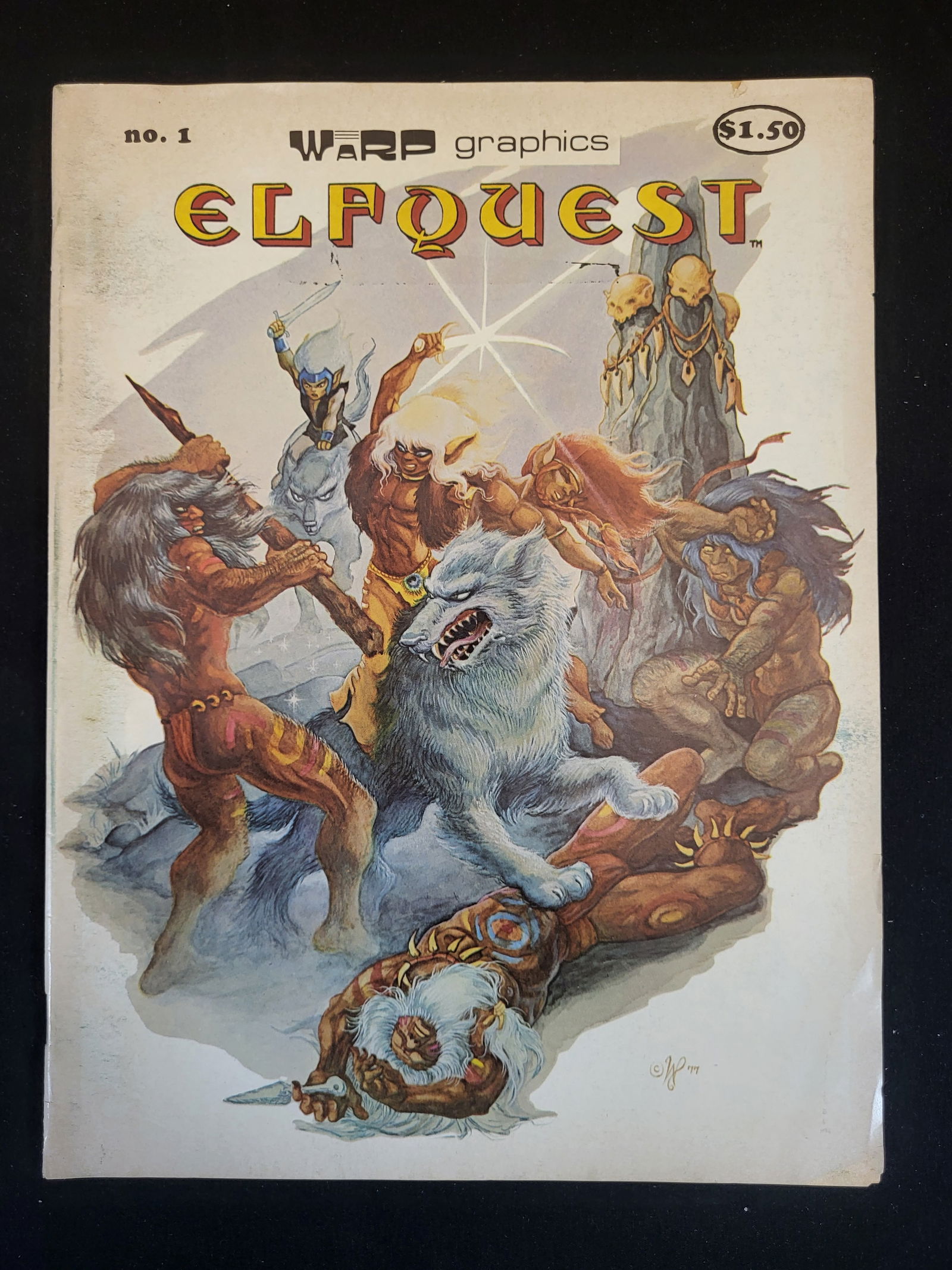Warp Graphics Elfquest No. 1: BID PER WHAT YOU SEE IN THE PHOTO, NOT THE AI GENERATED TITLES AND DESCRIPTIONS! Warp Graphics Elfquest no. 1 comic book featuring the fantasy illustration style of Wendy and Richard Pini. The front c