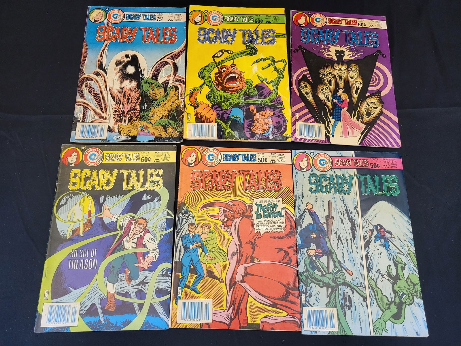 A Group of Charlton Comics Scary Tales Horror Comic Books (1 of 2)