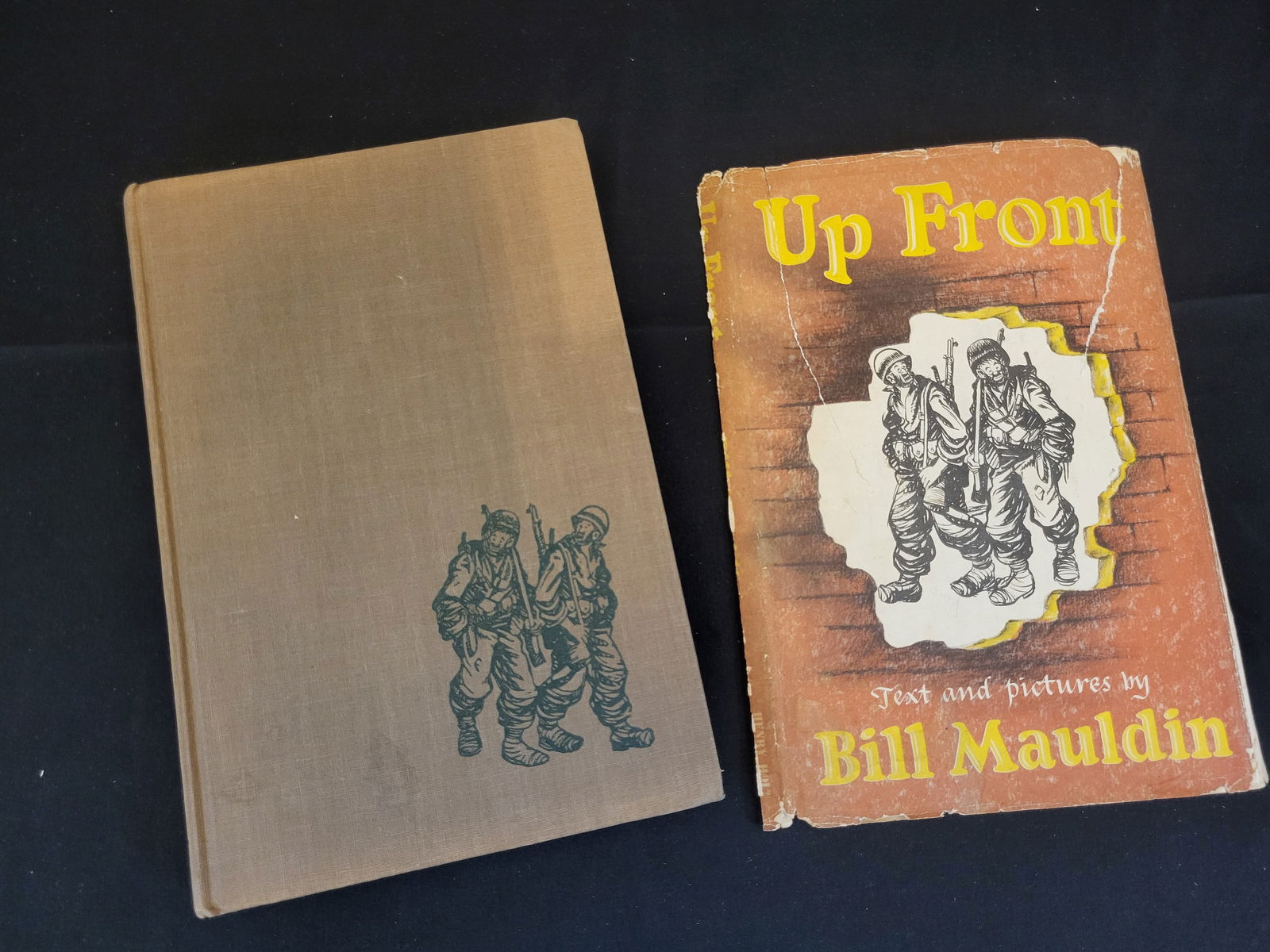 Up Front by Bill Mauldin, First Edition, 1945: BID PER WHAT YOU SEE IN THE PHOTO, NOT THE AI GENERATED TITLES AND DESCRIPTIONS! A first edition copy of Up Front by Bill Mauldin, published in 1945 by Henry Holt and Company. The book is a hardcover
