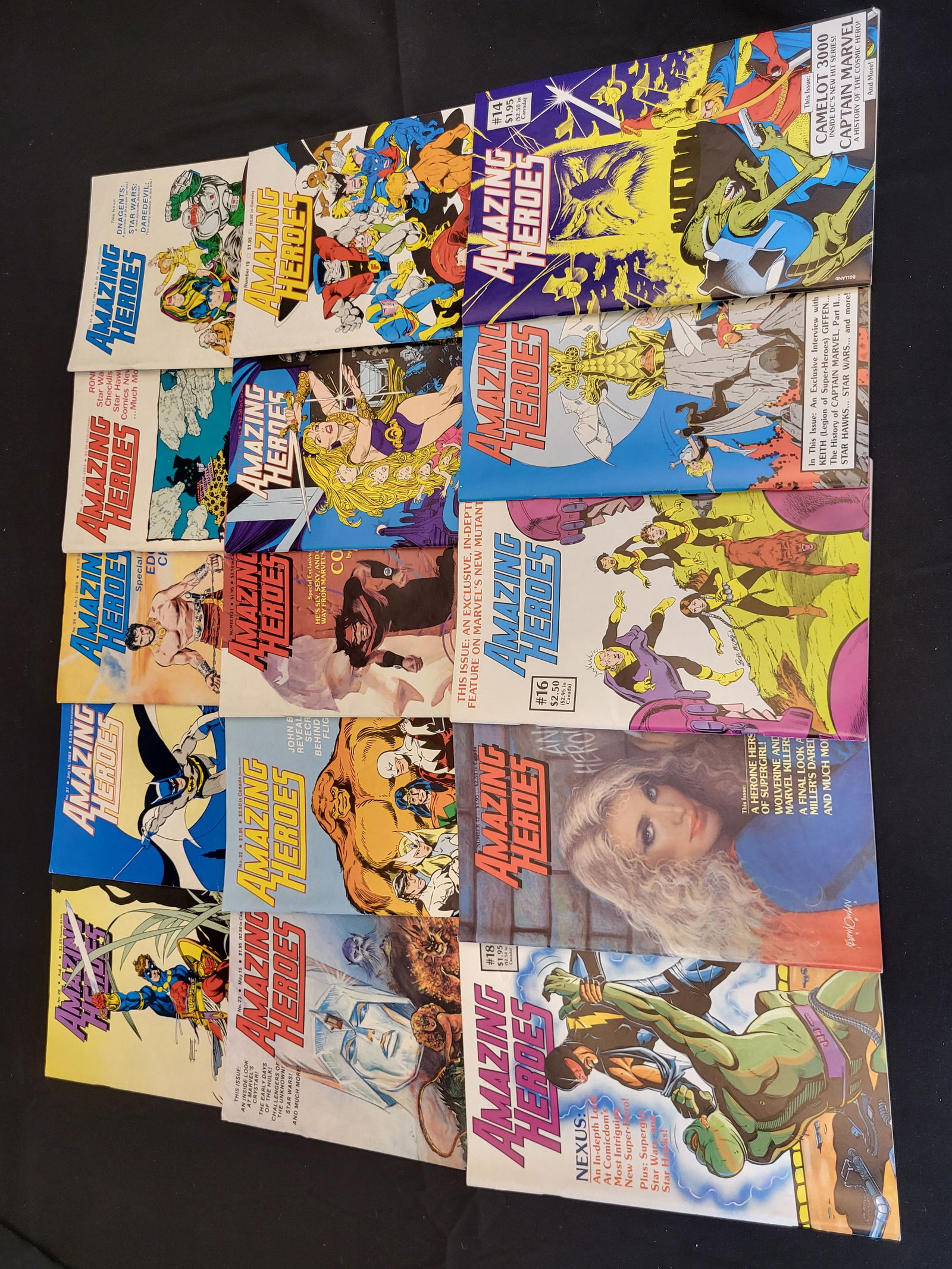 A Collection of Amazing Heroes Comic Book Industry Magazines (1 of 2)