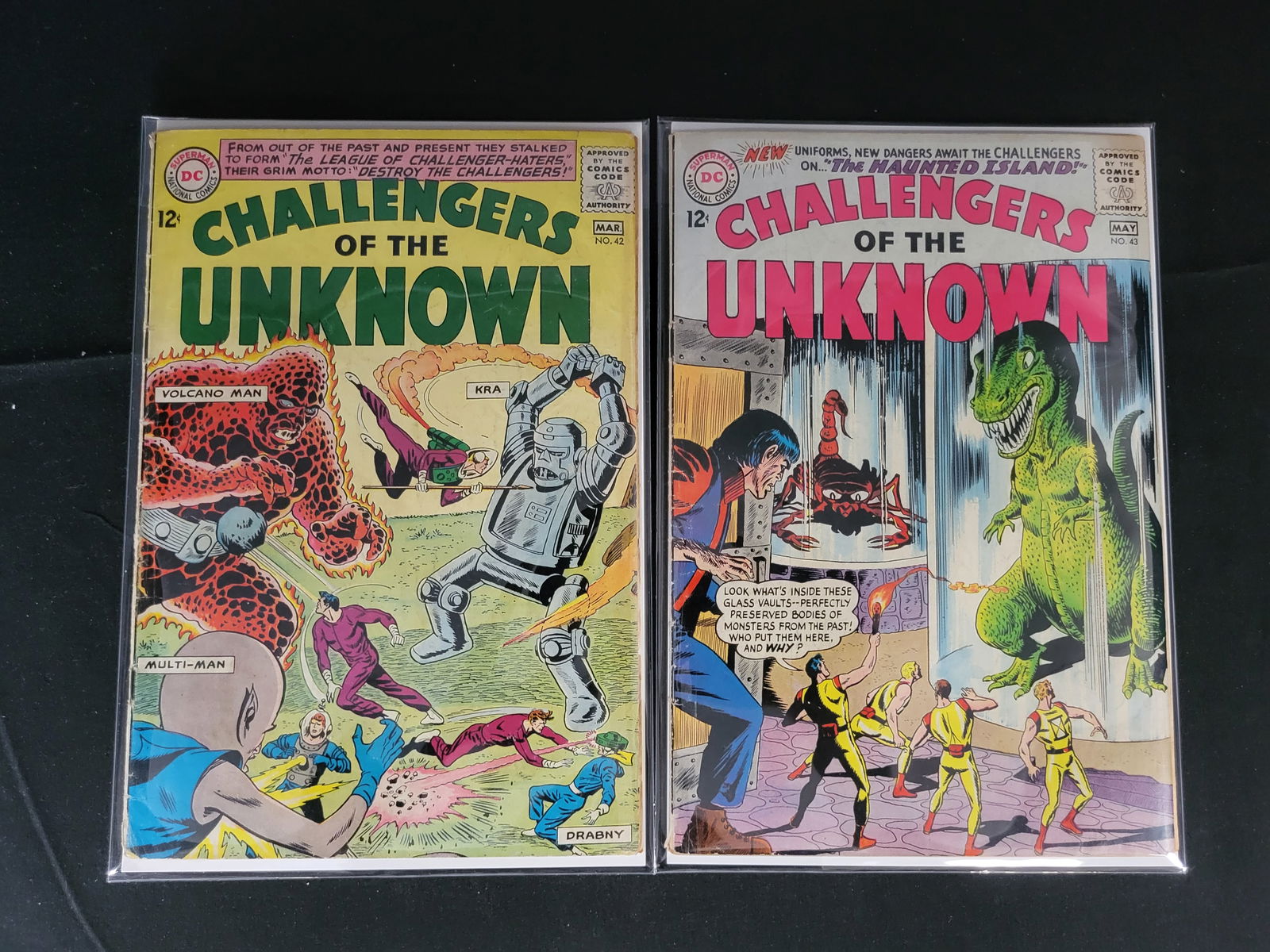 A Pair of DC Comics Challengers of the Unknown No. 42 and No. 43, 1965 (1 of 2)