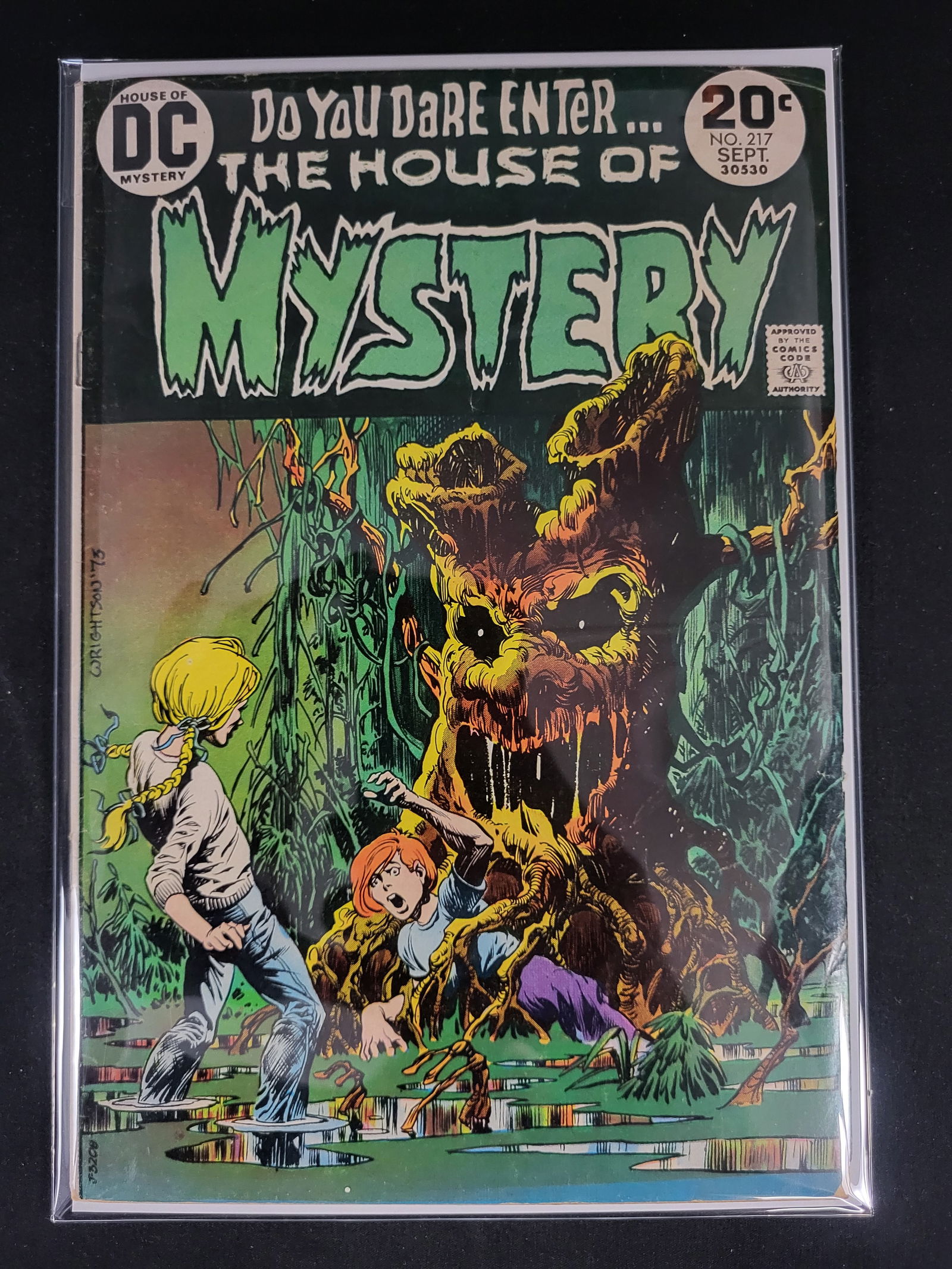 DC Comics House of Mystery No. 217 September 1973 Bernie Wrightson Cover: BID PER WHAT YOU SEE IN THE PHOTO, NOT THE AI GENERATED TITLES AND DESCRIPTIONS! House of Mystery No. 217, published by DC Comics in September 1973. This issue features cover art by Bernie Wrightson,